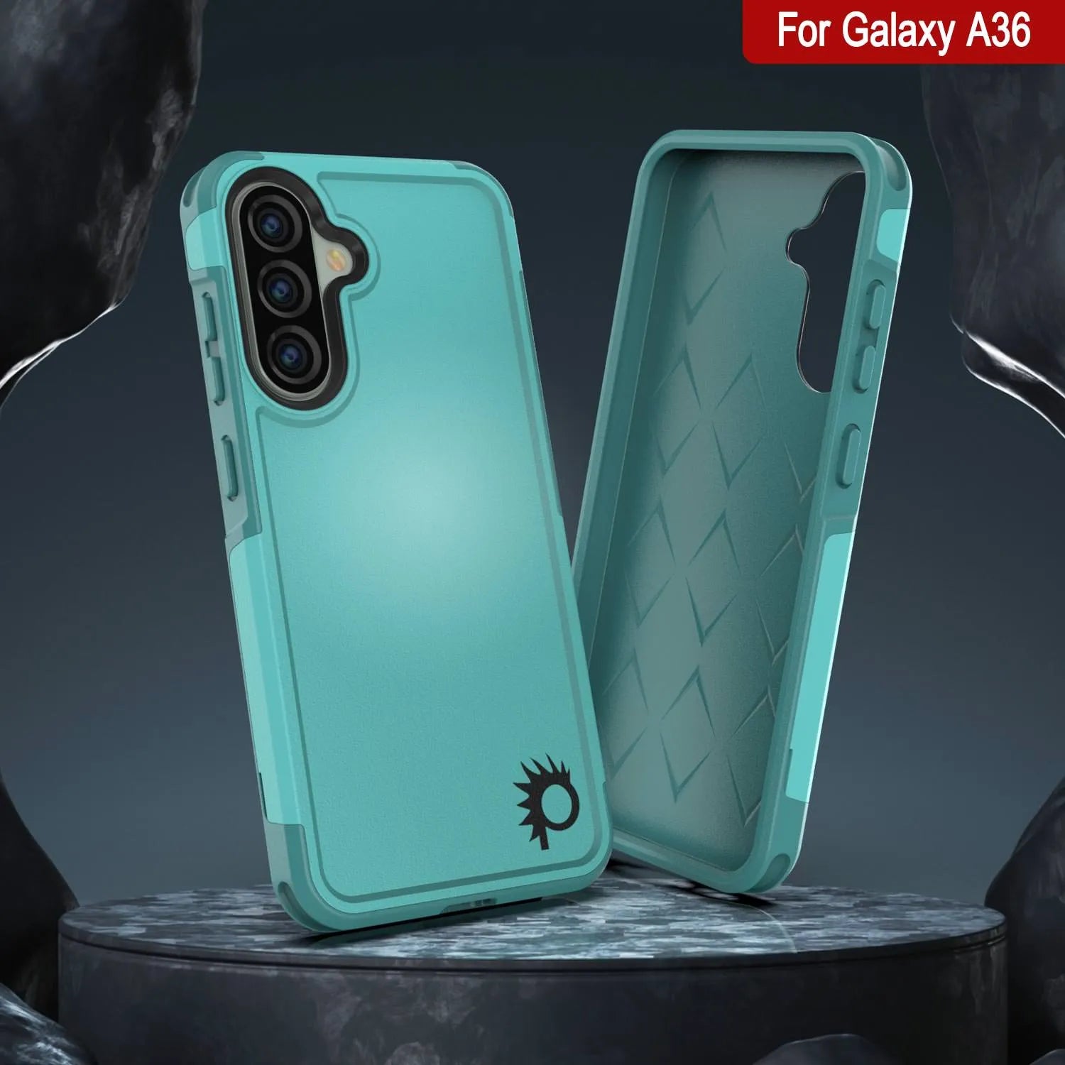 PunkCase Galaxy A36 Case, [Spartan 2.0 Series] Clear Rugged Heavy Duty Cover [Light Blue]