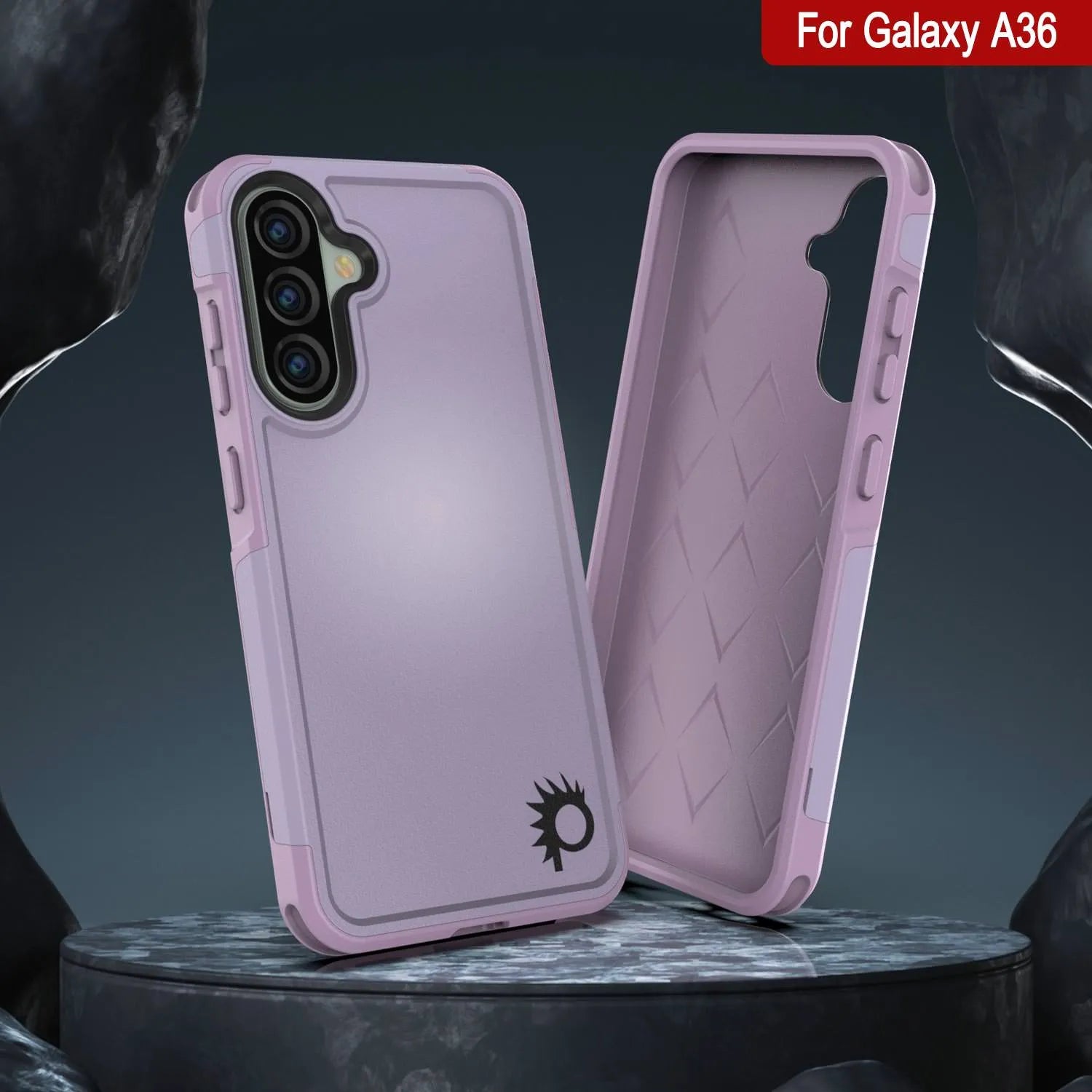 PunkCase Galaxy A36 Case, [Spartan 2.0 Series] Clear Rugged Heavy Duty Cover [Lilac]