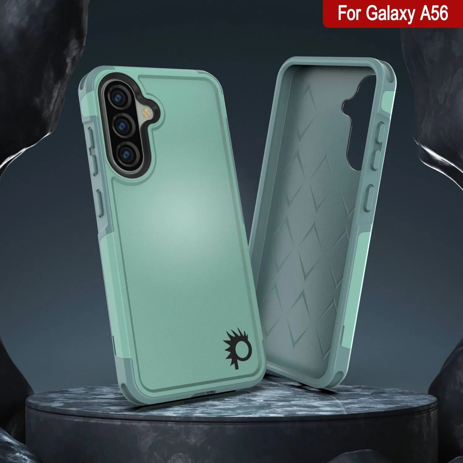 PunkCase Galaxy A56 Case, [Spartan 2.0 Series] Clear Rugged Heavy Duty Cover [Teal]