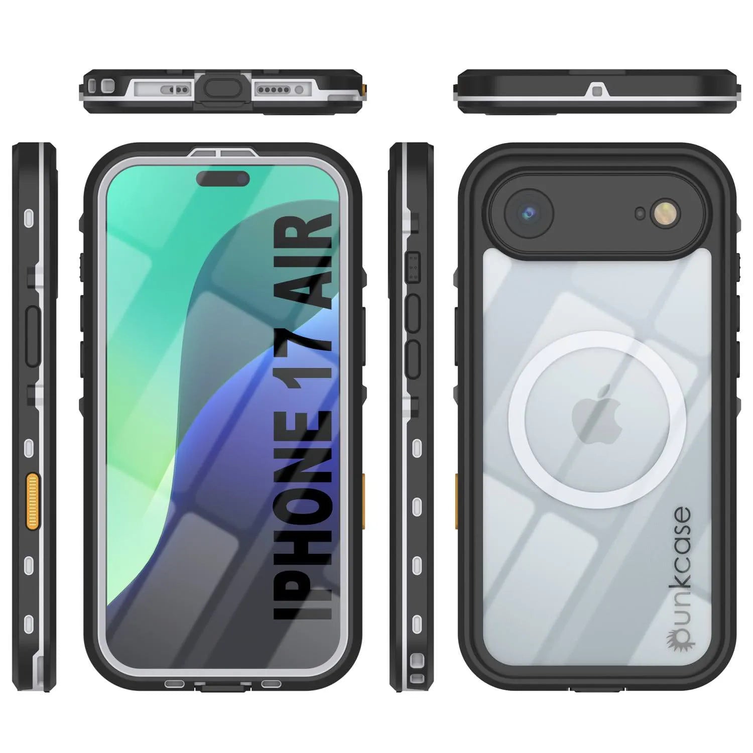 iPhone 17 Air Waterproof IP68 Case, Punkcase [Clear] [StudStar Series] [Slim Fit] [Dirtproof]