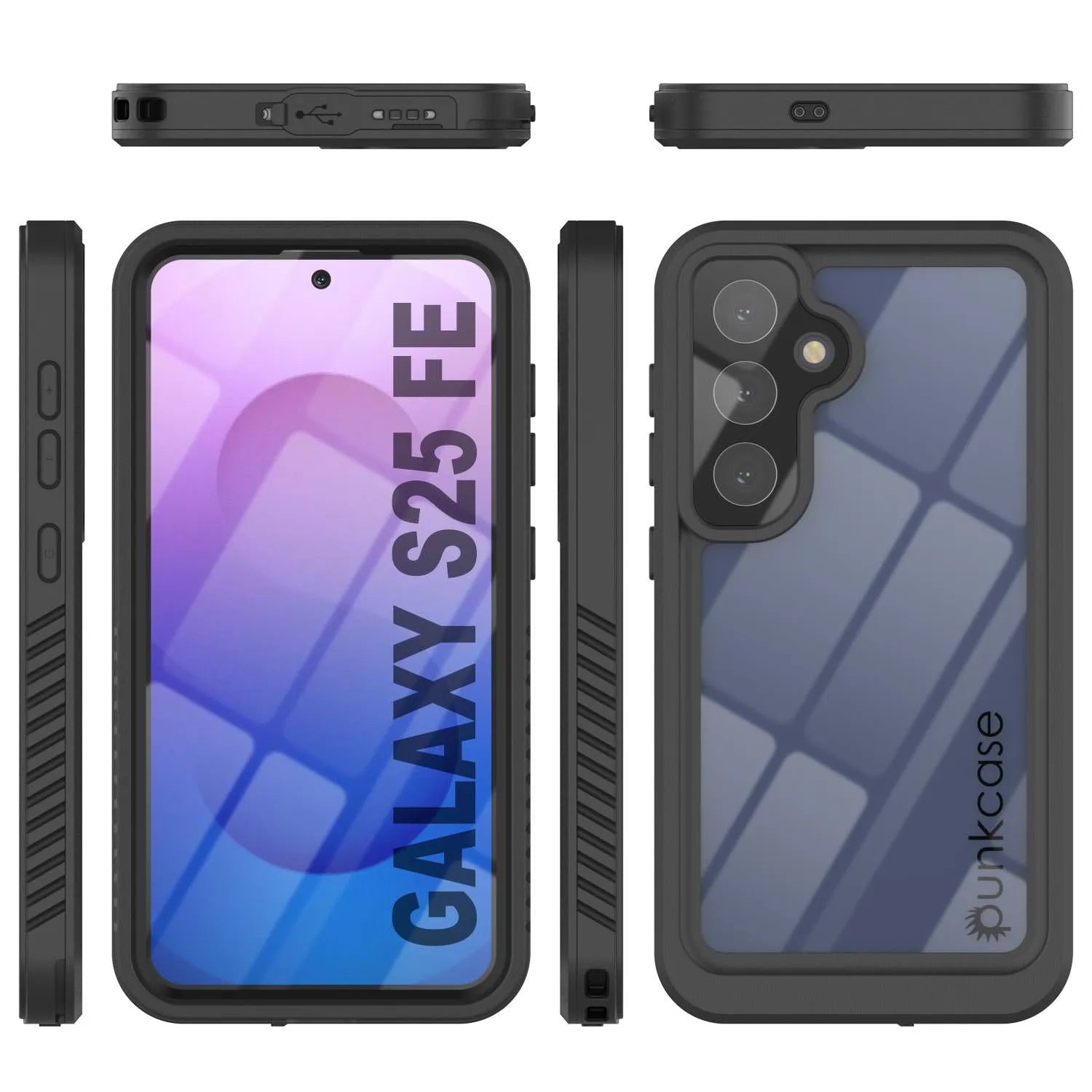 Galaxy S25 FE Water/ Shockproof [Extreme Series] With Screen Protector Case [Black]