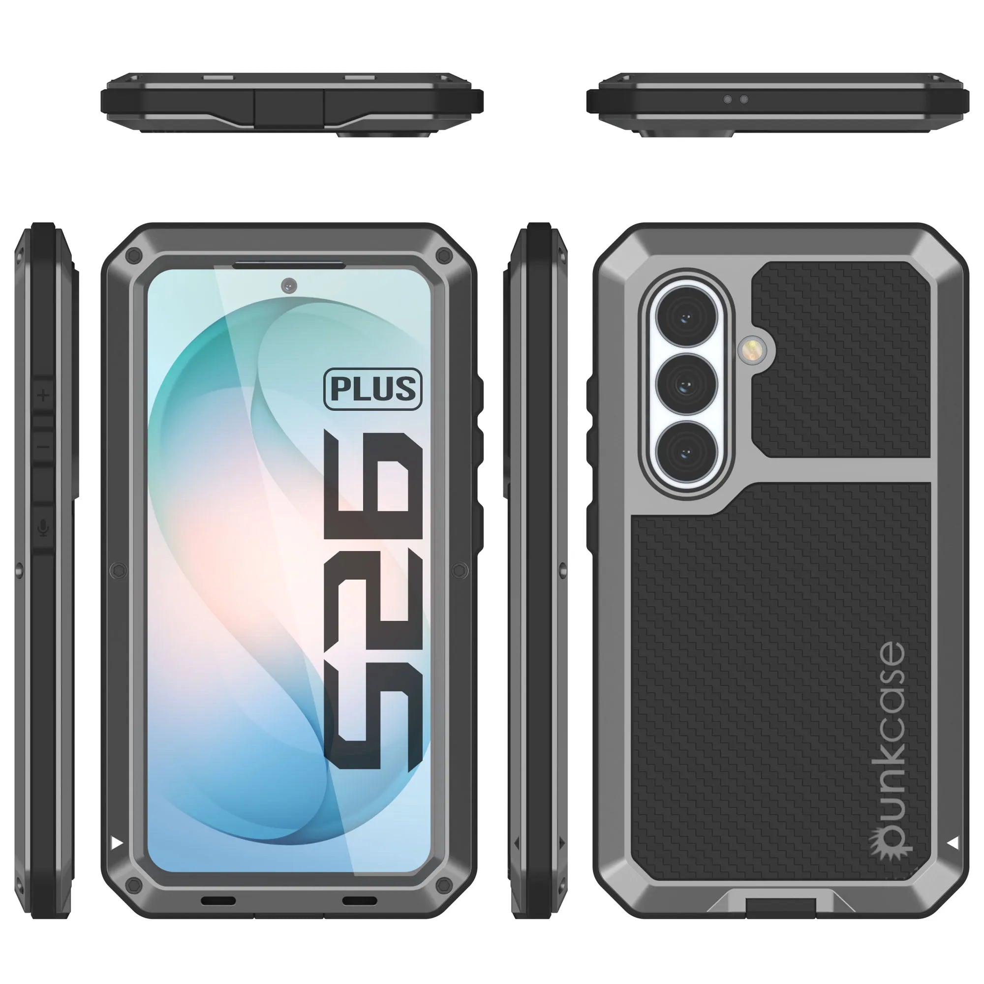Galaxy S26 Plus Metal Case, Heavy Duty Military Grade Armor Cover [shock proof] Full Body Hard [Silver]