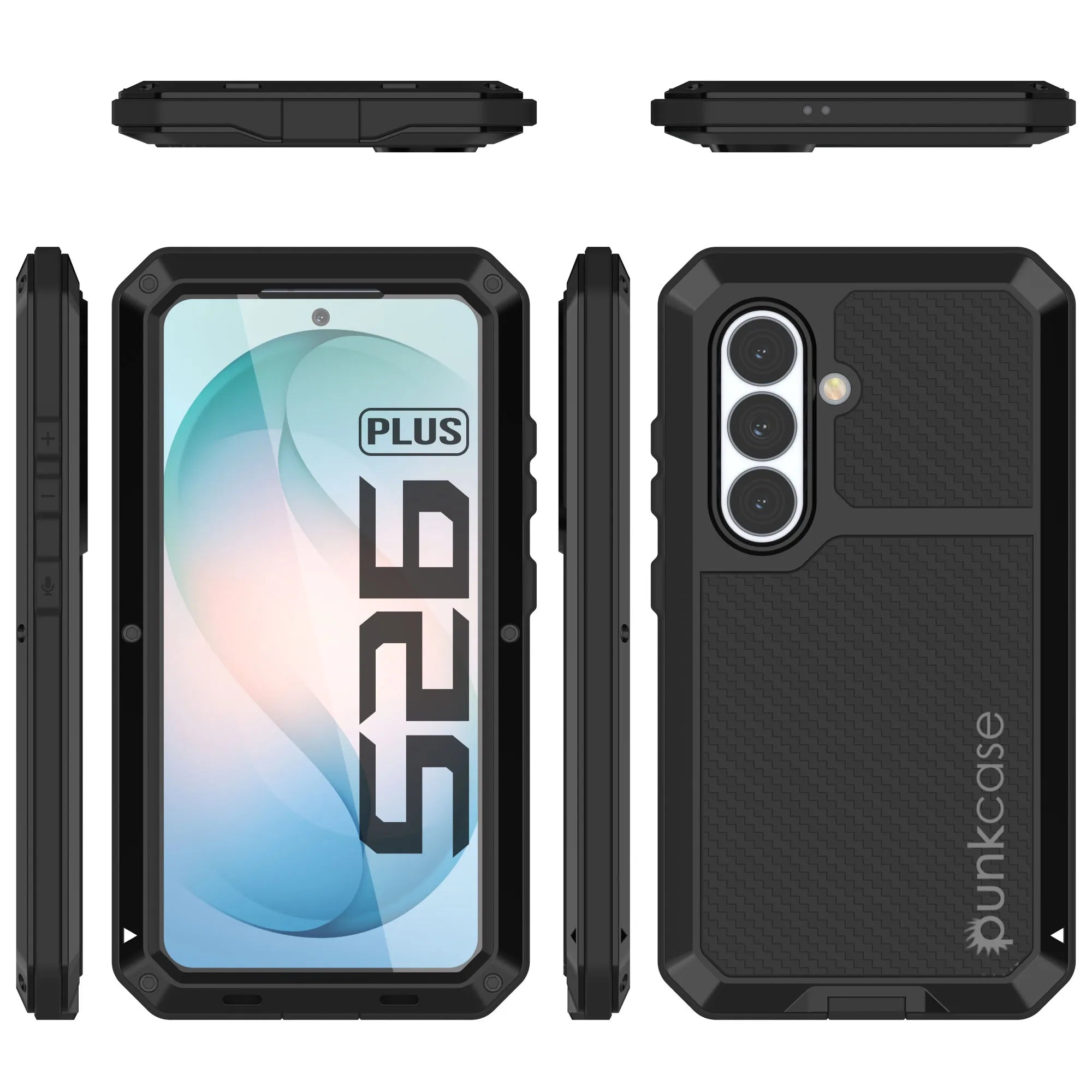Galaxy S26 Plus Metal Case, Heavy Duty Military Grade Armor Cover [shock proof] Full Body Hard [Black]