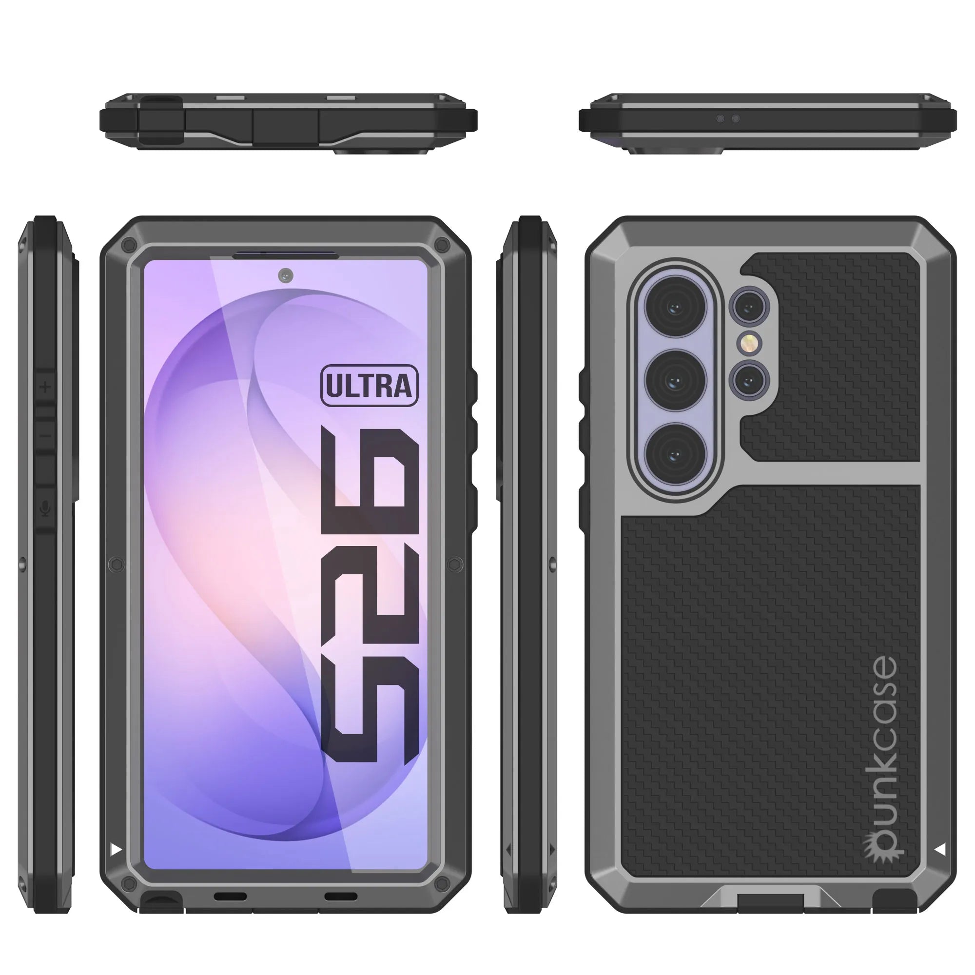 Galaxy S26 Ultra Metal Case, Heavy Duty Military Grade Armor Cover [shock proof] Full Body Hard [Silver]
