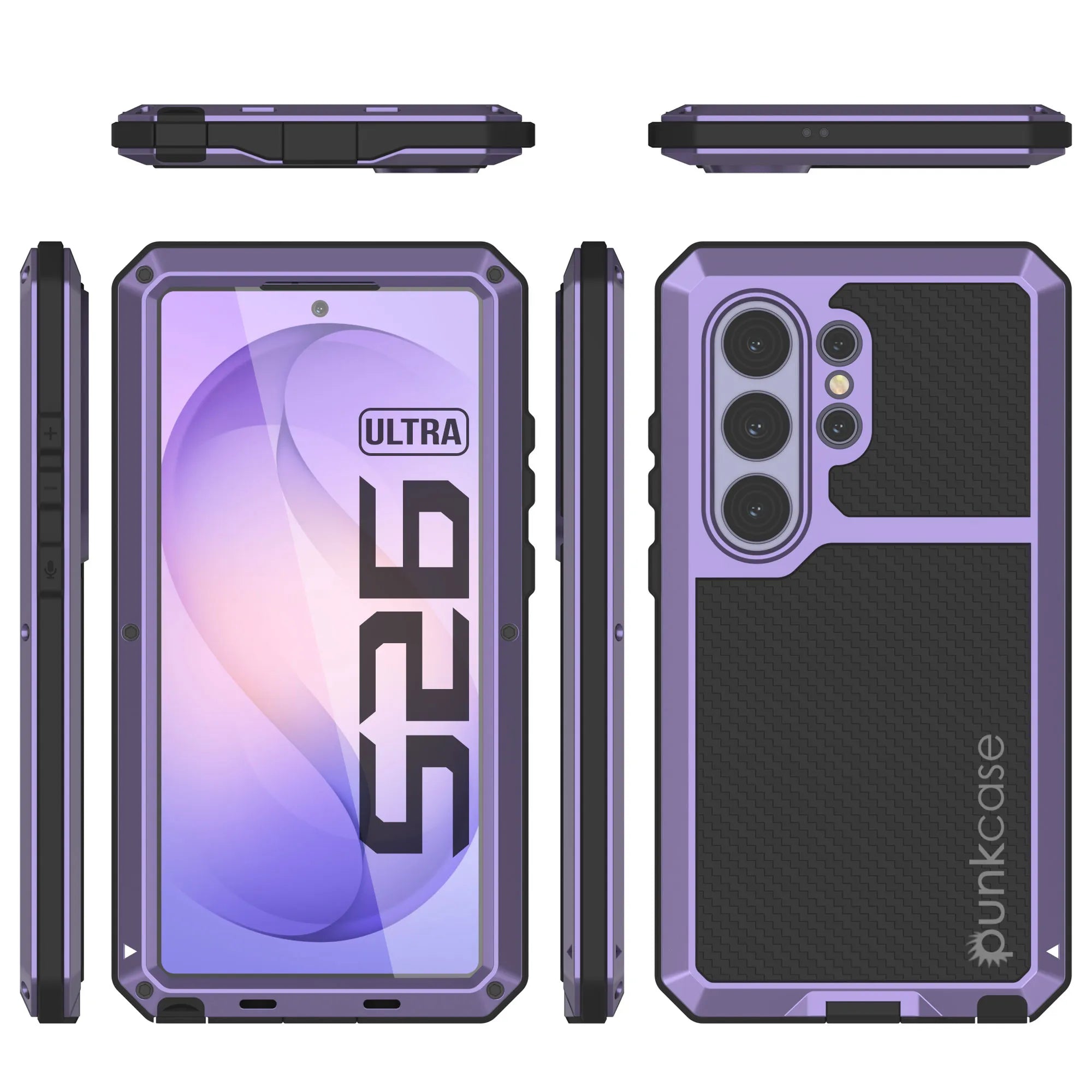 Galaxy S26 Ultra Metal Case, Heavy Duty Military Grade Armor Cover [shock proof] Full Body Hard [Purple]