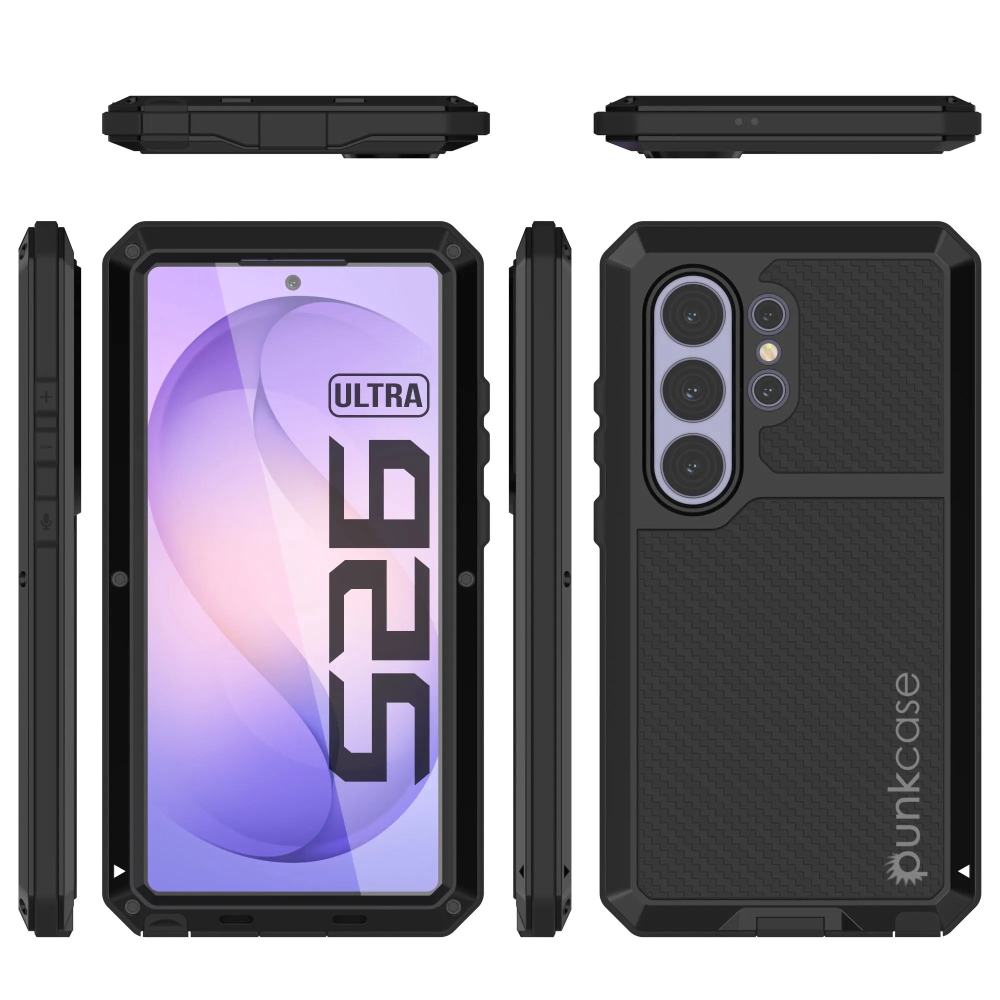 Galaxy S26 Ultra Metal Case, Heavy Duty Military Grade Armor Cover [shock proof] Full Body Hard [Black]