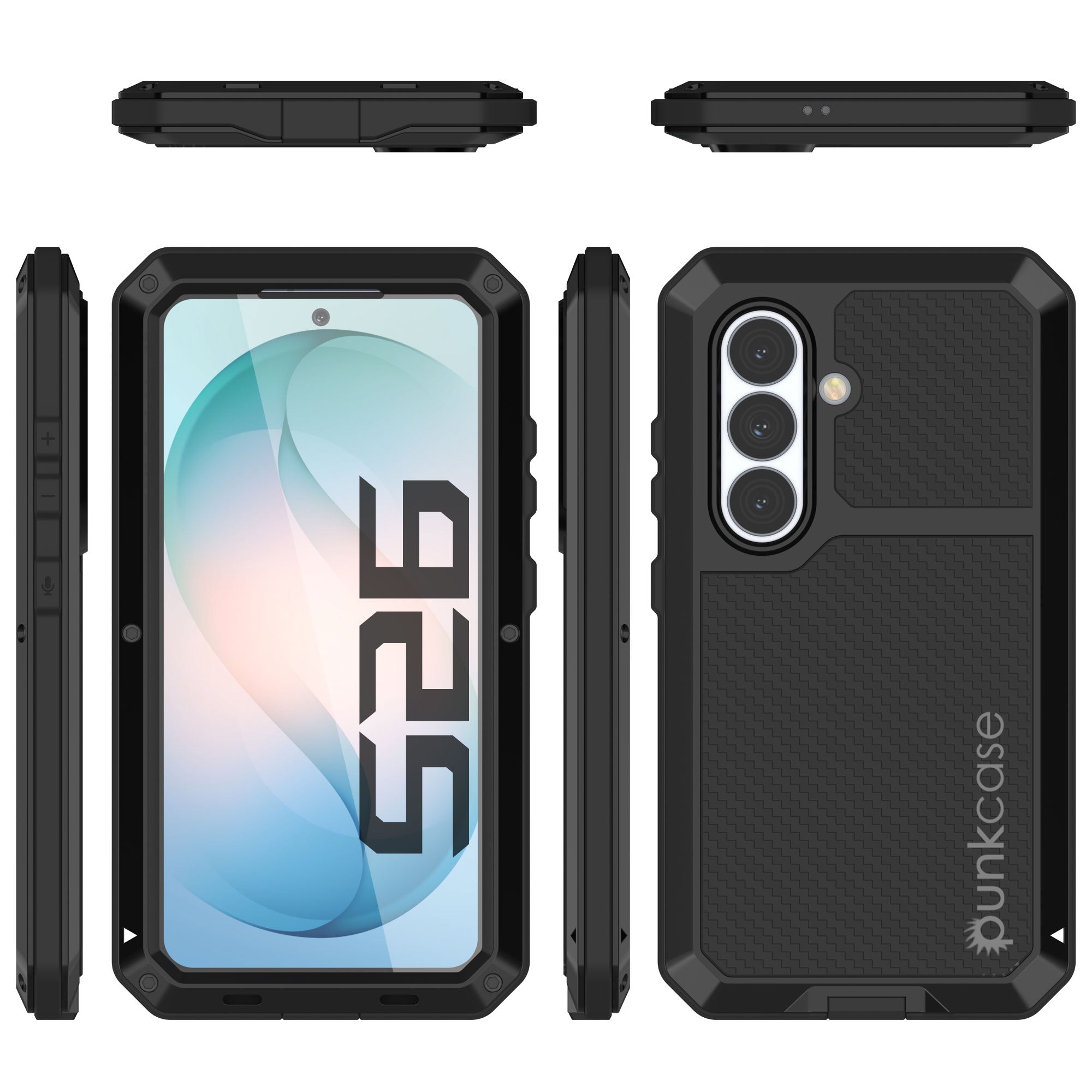 Galaxy S26 Metal Case, Heavy Duty Military Grade Armor Cover [shock proof] Full Body Hard [Black]