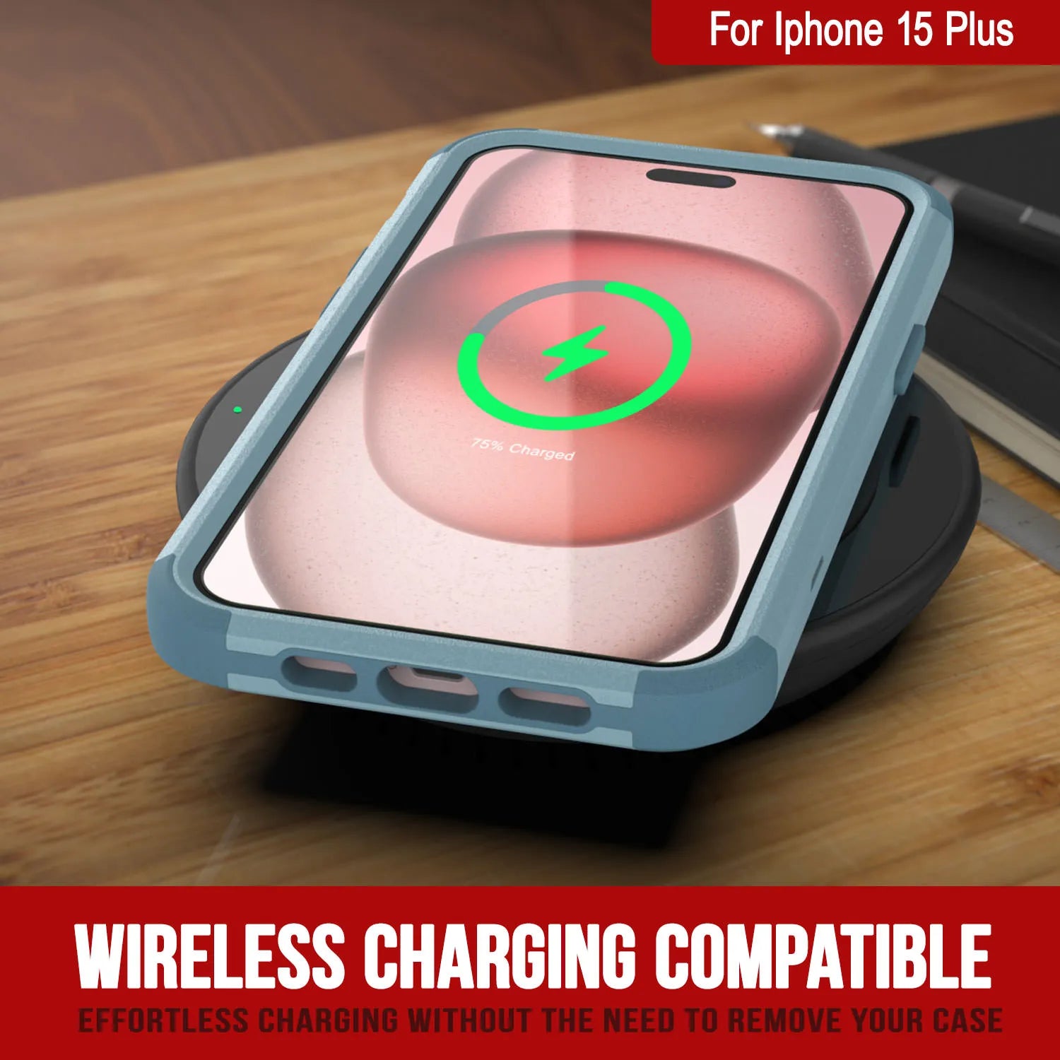 Punkcase for iPhone 15 Plus Belt Clip Multilayer Holster Case [Patron Series] [Mint]