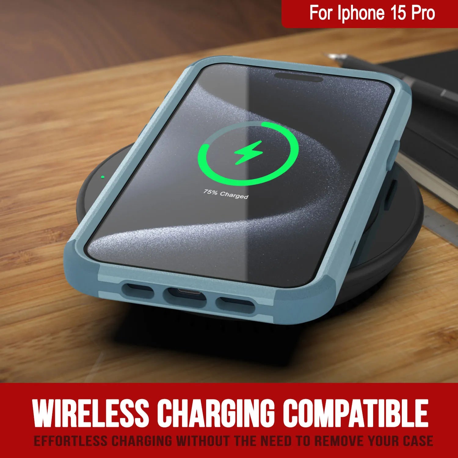 Punkcase for iPhone 15 Pro Belt Clip Multilayer Holster Case [Patron Series] [Mint]