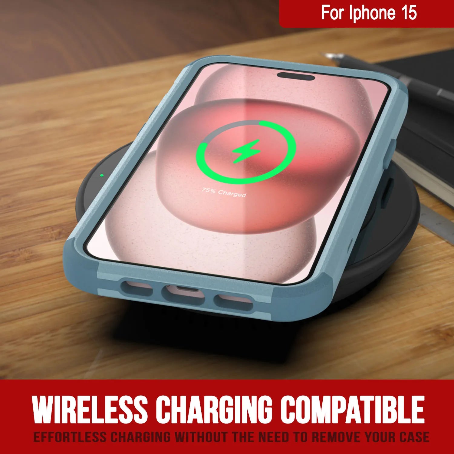 Punkcase for iPhone 15 Belt Clip Multilayer Holster Case [Patron Series] [Mint]