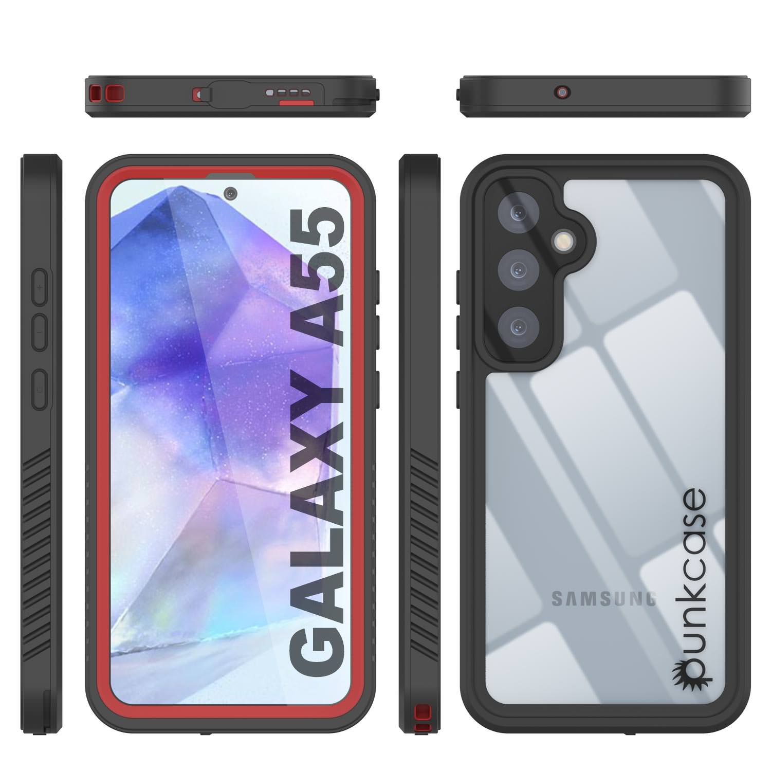 Galaxy A55 Water/ Shock/ Snowproof [Extreme Series] Slim Screen Protector Case [Red]