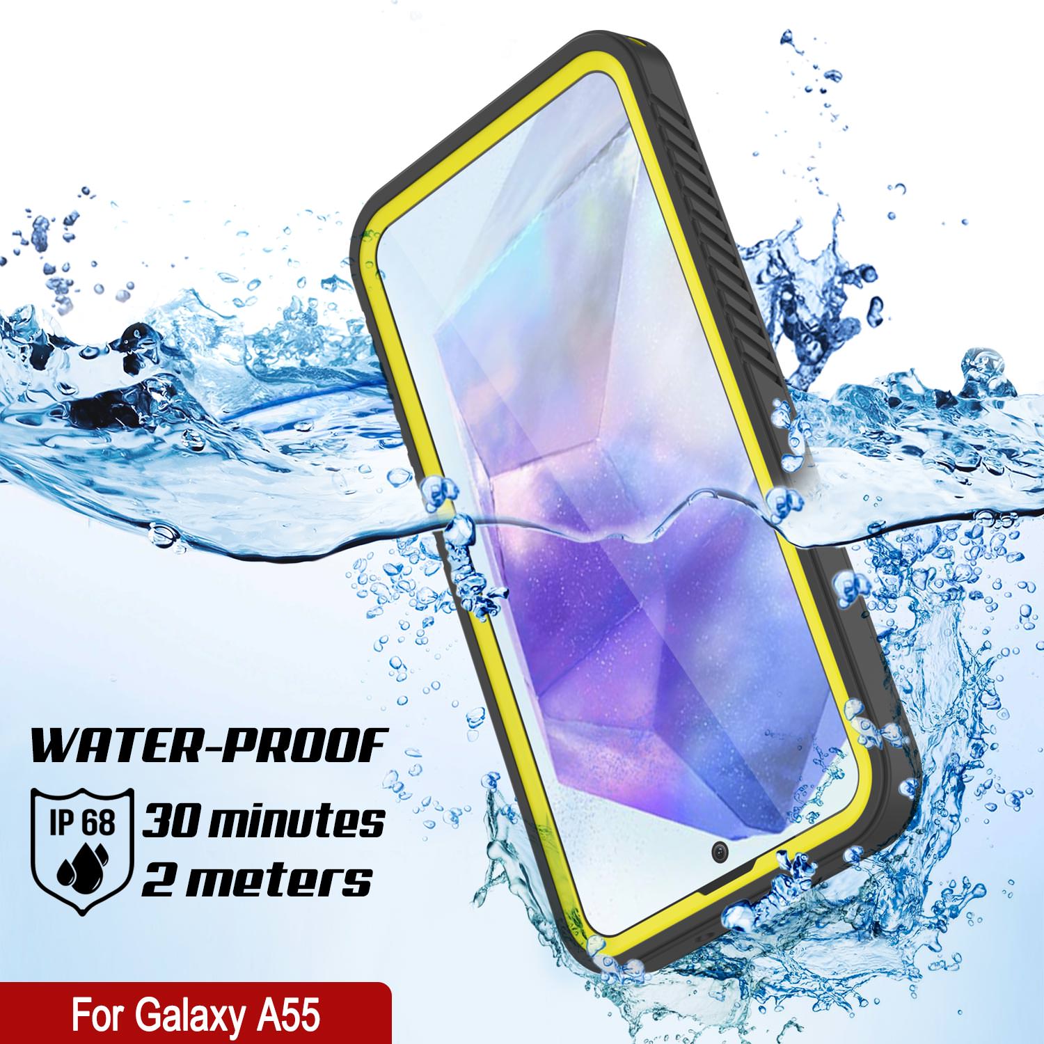 Galaxy A55 Water/ Shockproof [Extreme Series] With Screen Protector Case [Yellow]