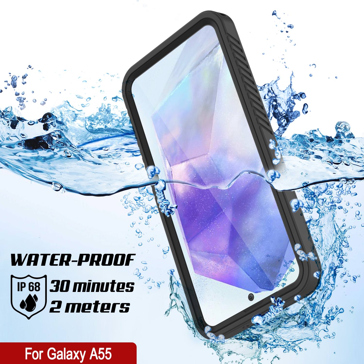 Galaxy A55 Water/ Shockproof [Extreme Series] With Screen Protector Case [Black]
