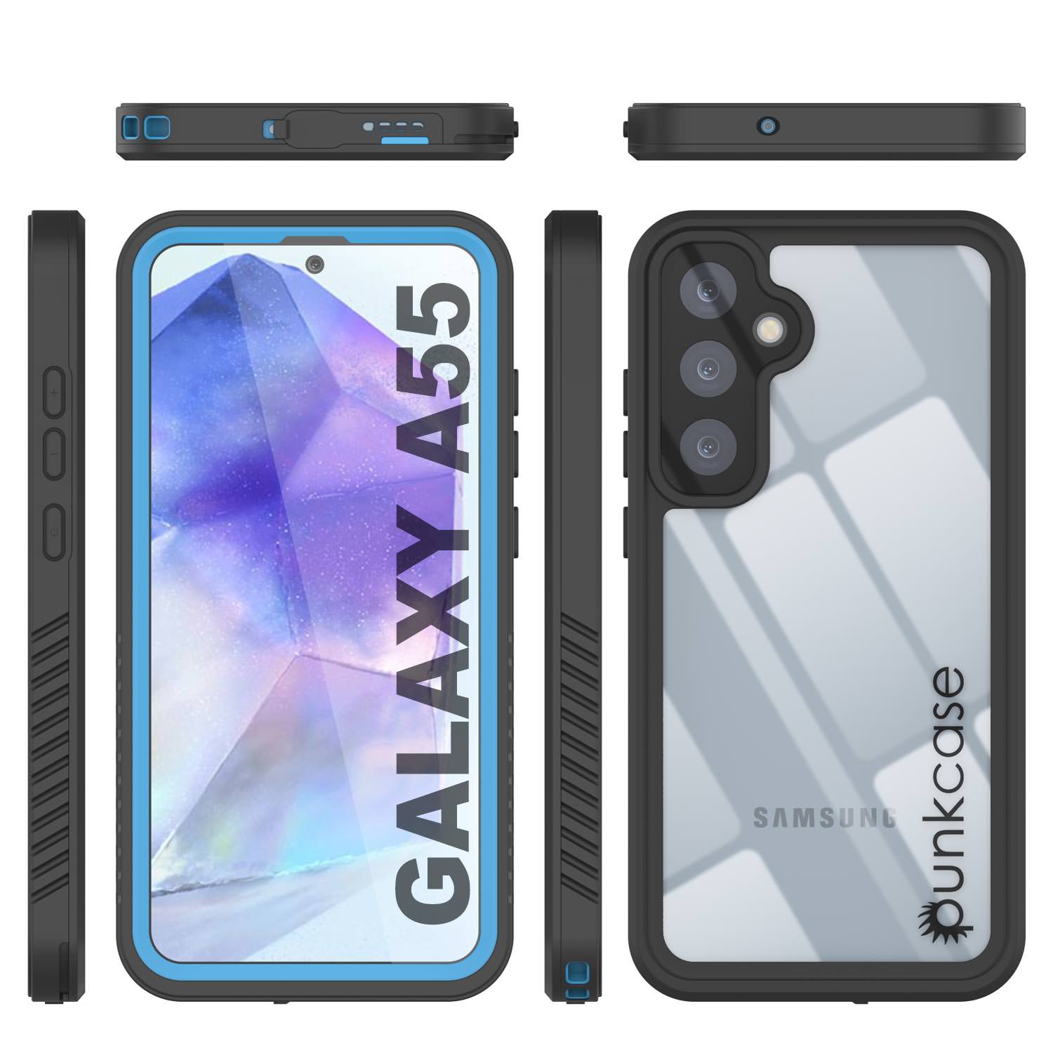 Galaxy A55 Water, Shock, Snow, dirt proof Extreme Series Slim Case [Light Blue]