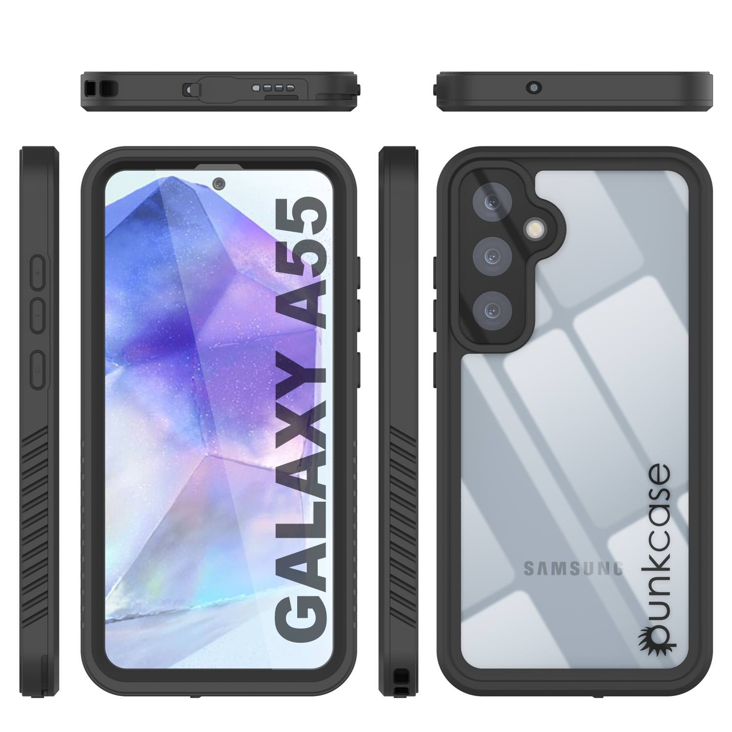 Galaxy A55 Water/ Shockproof [Extreme Series] With Screen Protector Case [Black]