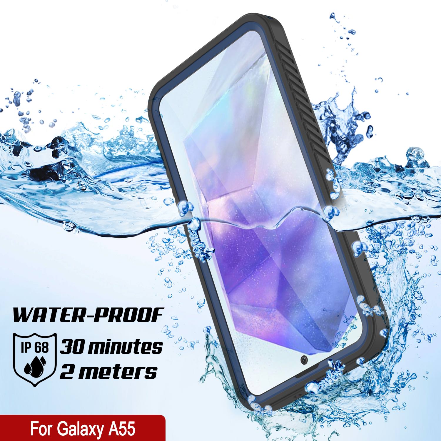 Galaxy A55 Water/ Shockproof [Extreme Series] With Screen Protector Case [Navy Blue]