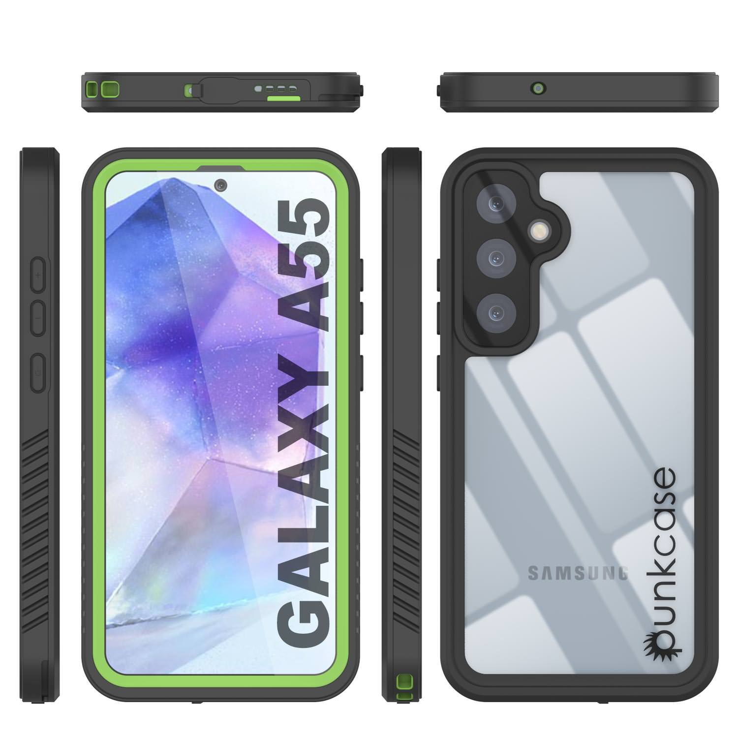 Galaxy A55 Water/ Shockproof [Extreme Series] Screen Protector Case [Light Green]