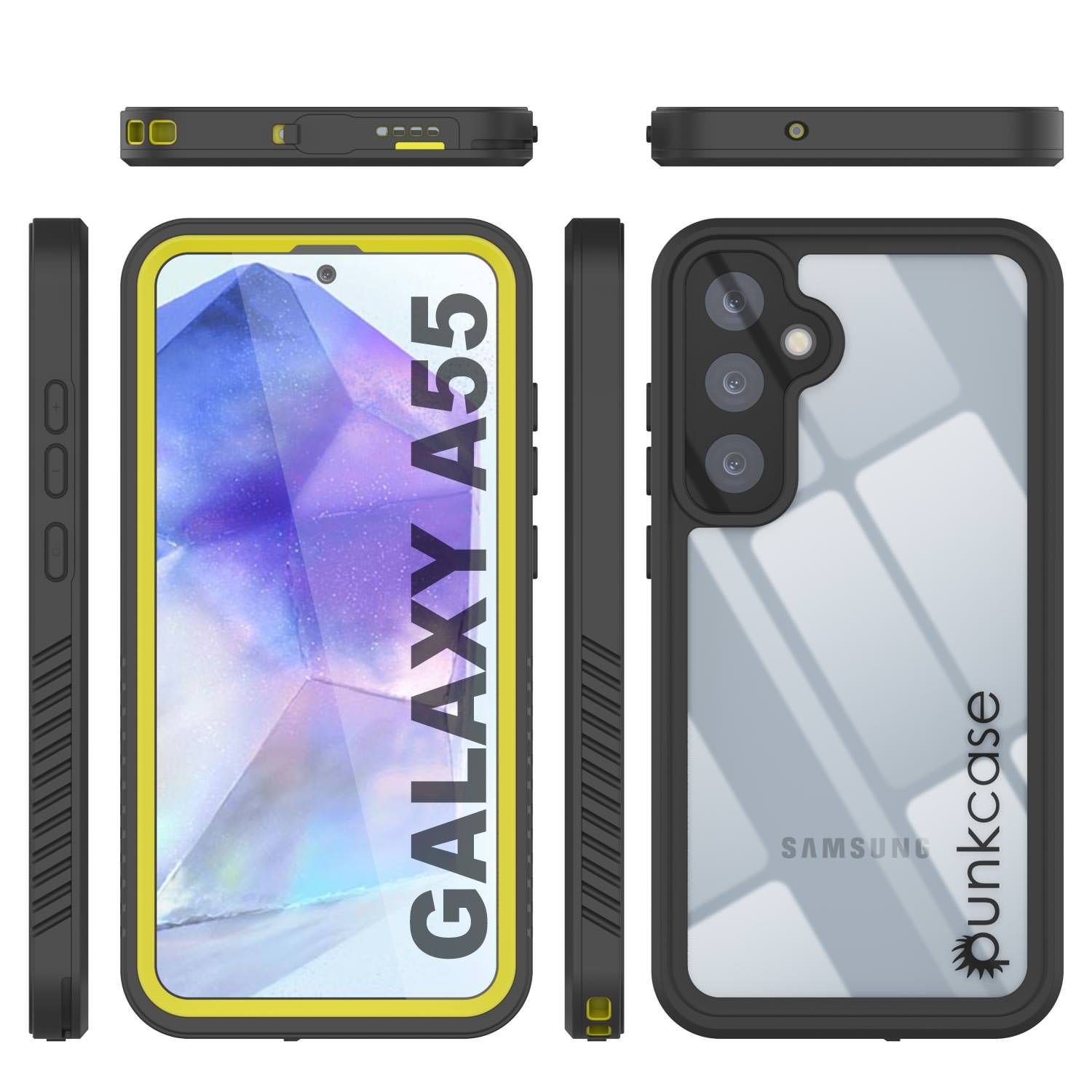 Galaxy A55 Water/ Shockproof [Extreme Series] With Screen Protector Case [Yellow]