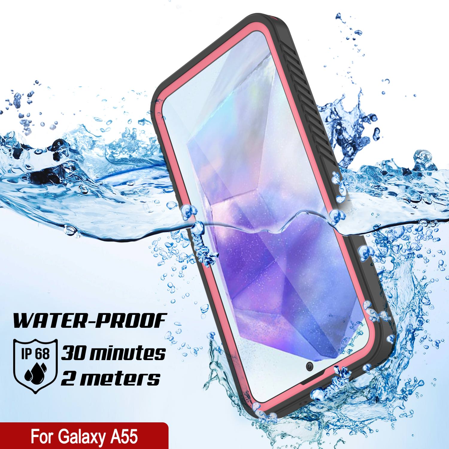 Galaxy A55 Water/ Shock/ Snowproof [Extreme Series] Slim Screen Protector Case [Pink]