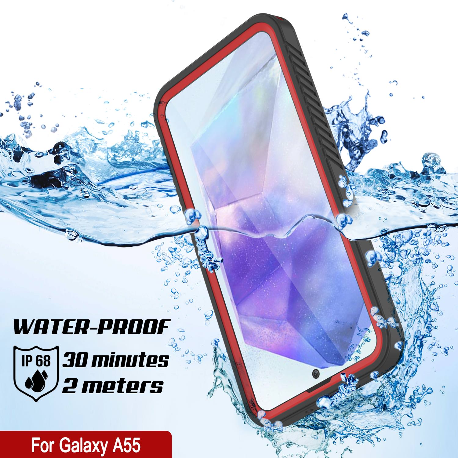 Galaxy A55 Water/ Shock/ Snowproof [Extreme Series] Slim Screen Protector Case [Red]