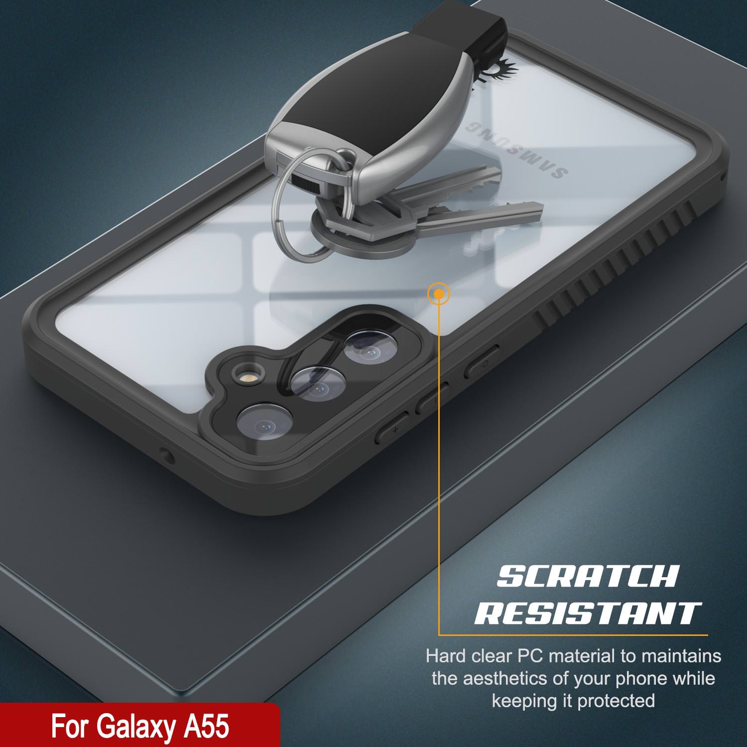 Galaxy A55 Water/ Shock/ Snowproof [Extreme Series] Slim Screen Protector Case [Red]