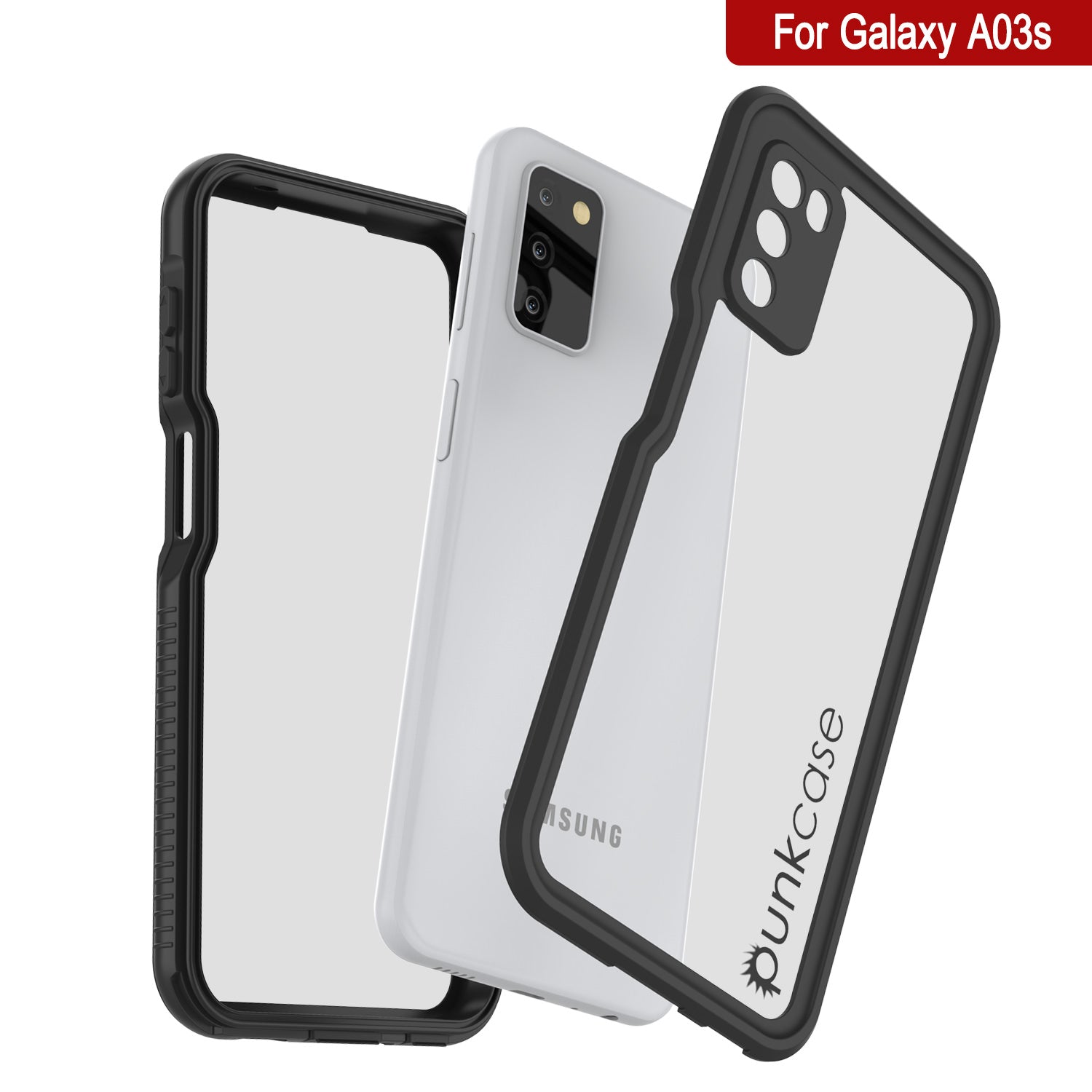 Galaxy A03s Waterproof Case PunkCase StudStar Black Thin 6.6ft Underwater IP68 Shock/Snow Proof Galaxy A03s Waterproof Case PunkCase StudStar Black Thin 6.6ft Underwater IP68 Shock/Snow Proof