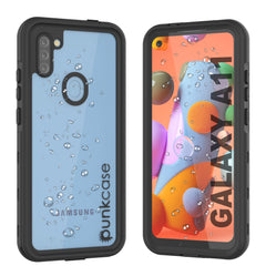 Galaxy A11 Waterproof Case PunkCase StudStar Black Thin