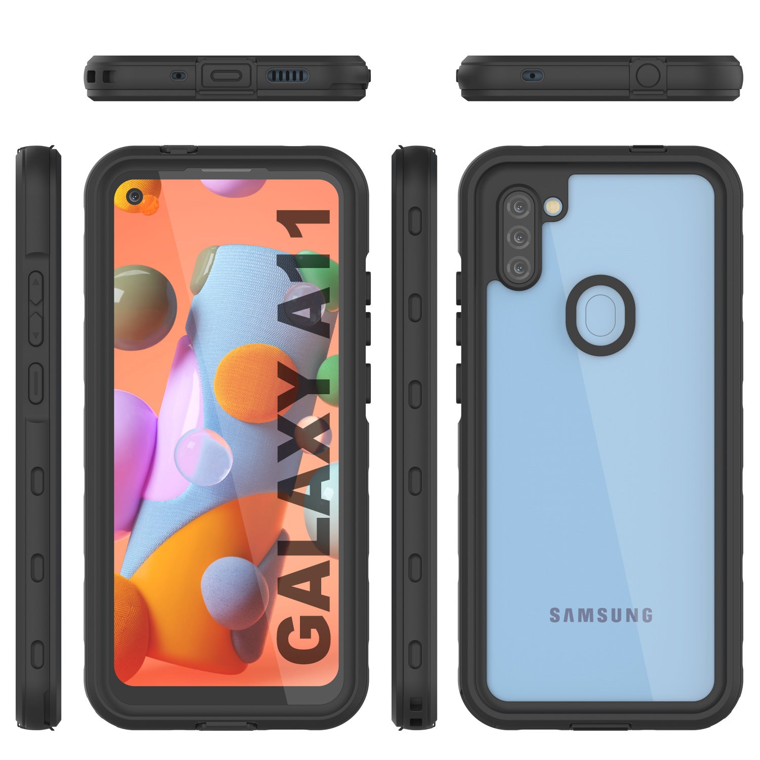 Galaxy A11 Waterproof Case PunkCase StudStar Black Thin 6.6ft Underwat punkcase Galaxy A11 Waterproof Case PunkCase StudStar Black Thin 6.6ft Underwat punkcase