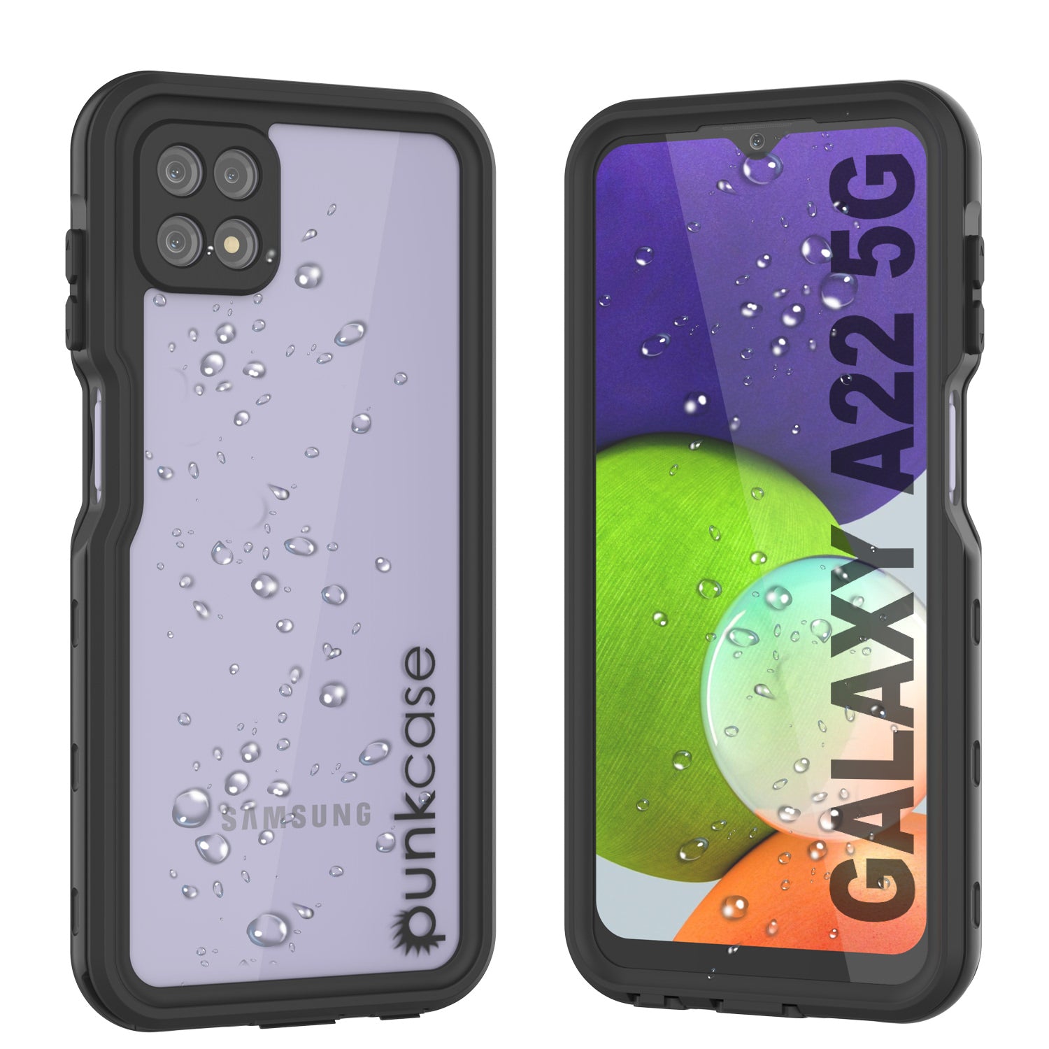Galaxy A22 5G Waterproof Case PunkCase StudStar Black Thin Galaxy A22 5G Waterproof Case PunkCase StudStar Black Thin