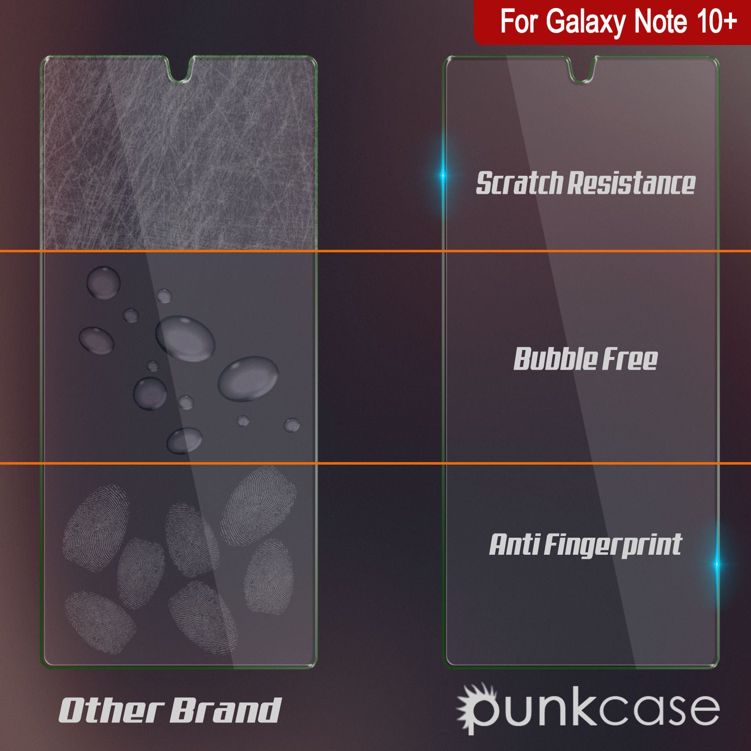 Galaxy Note 10+ Plus Clear Punkcase Glass SHIELD Tempered Glass Screen Protector 0.33mm Thick 9H Glass