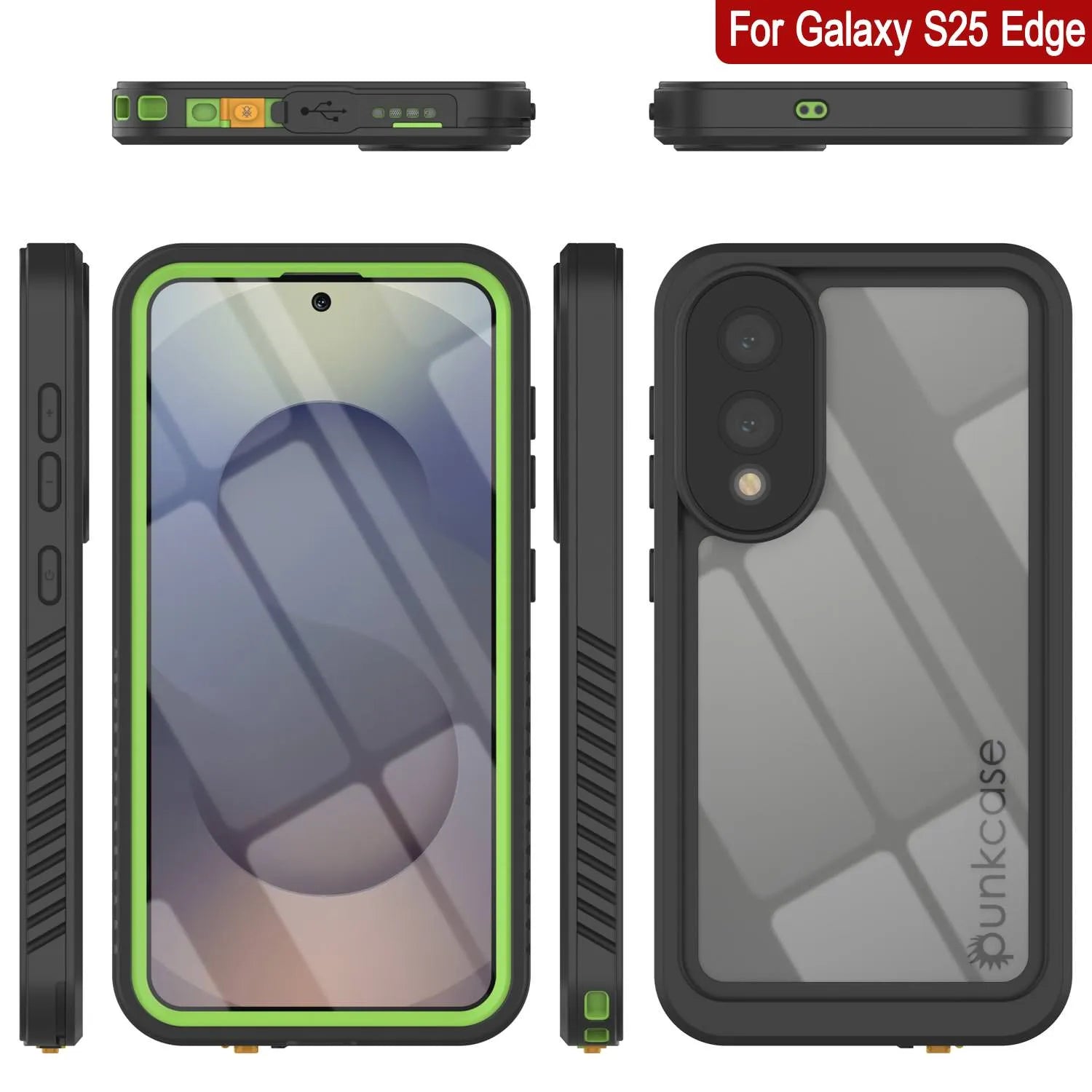 Galaxy S25 Edge Water/ Shockproof [Extreme Series] With Screen Protector Case [Light Green]
