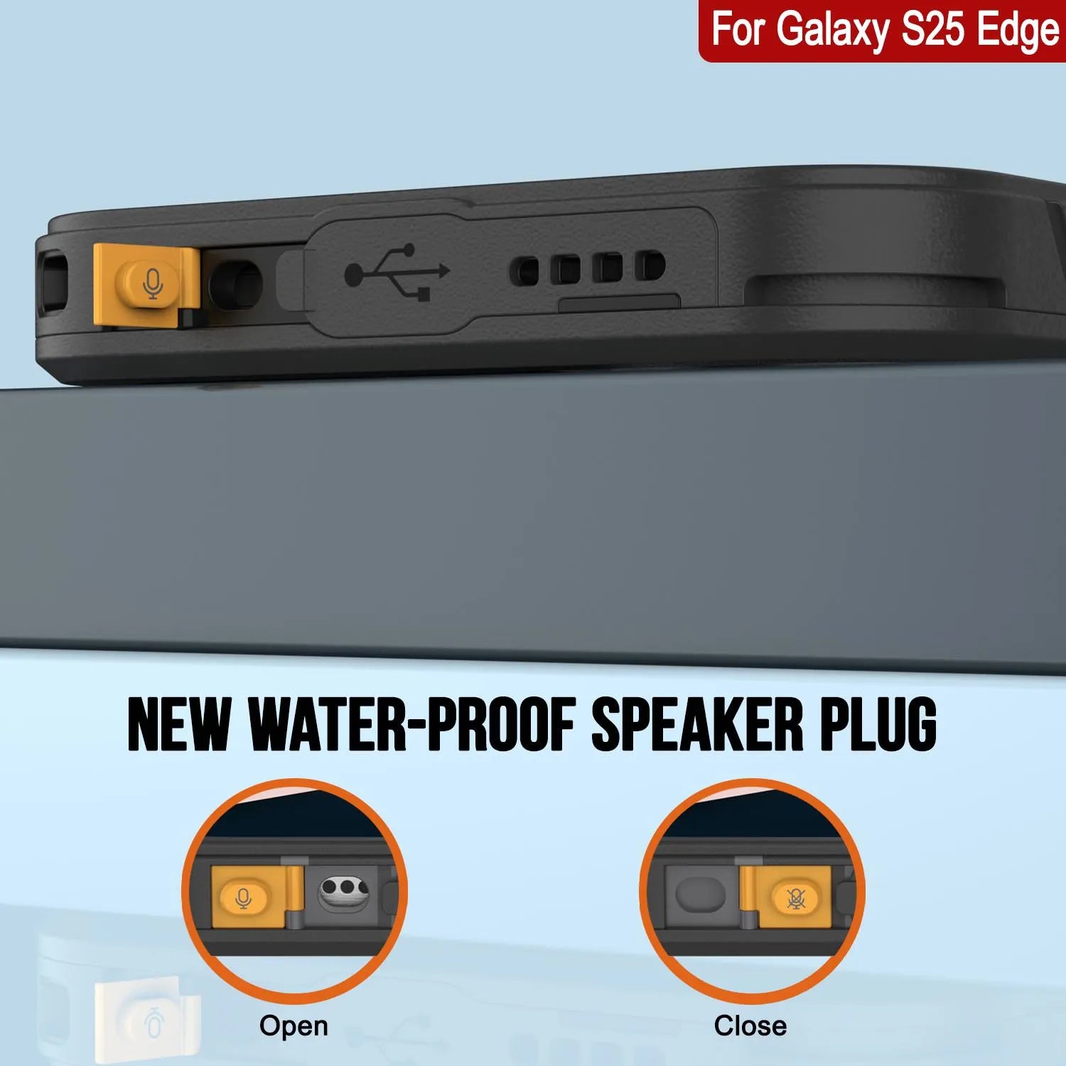 Galaxy S25 Edge Water/ Shockproof [Extreme Series] With Screen Protector Case [Yellow]