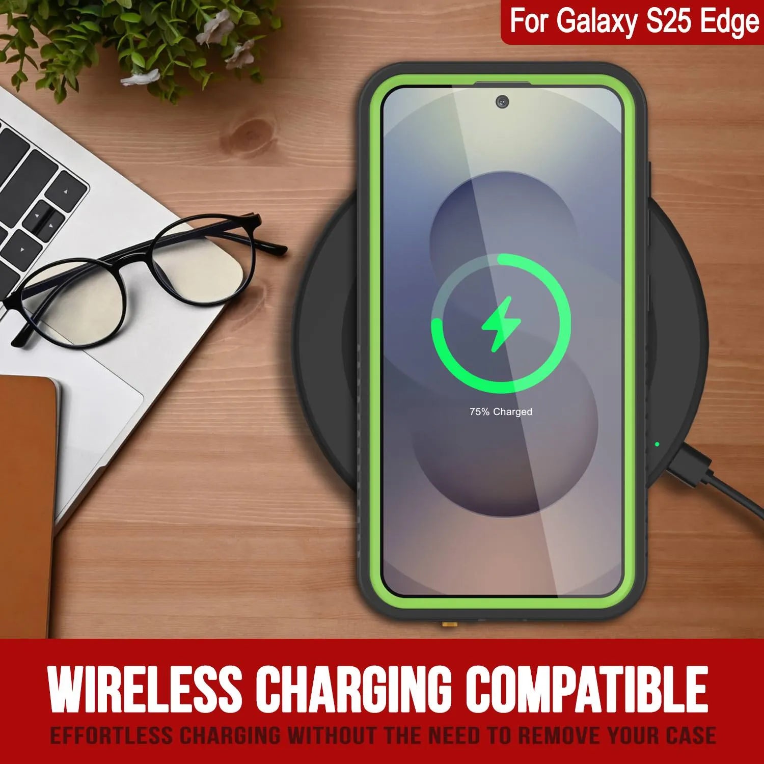 Galaxy S25 Edge Water/ Shockproof [Extreme Series] With Screen Protector Case [Light Green]