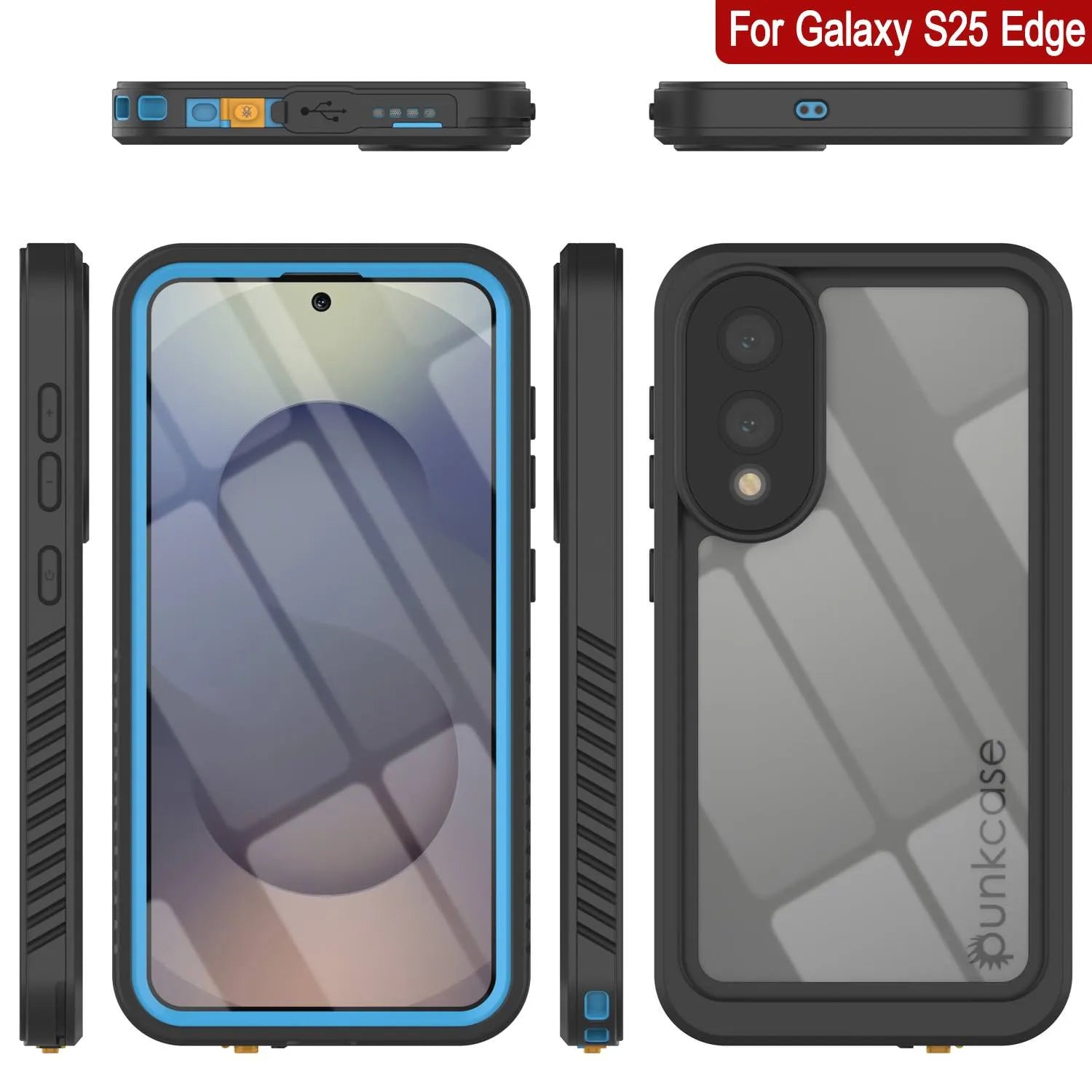 Galaxy S25 Edge Water/ Shockproof [Extreme Series] With Screen Protector Case [Light Blue]