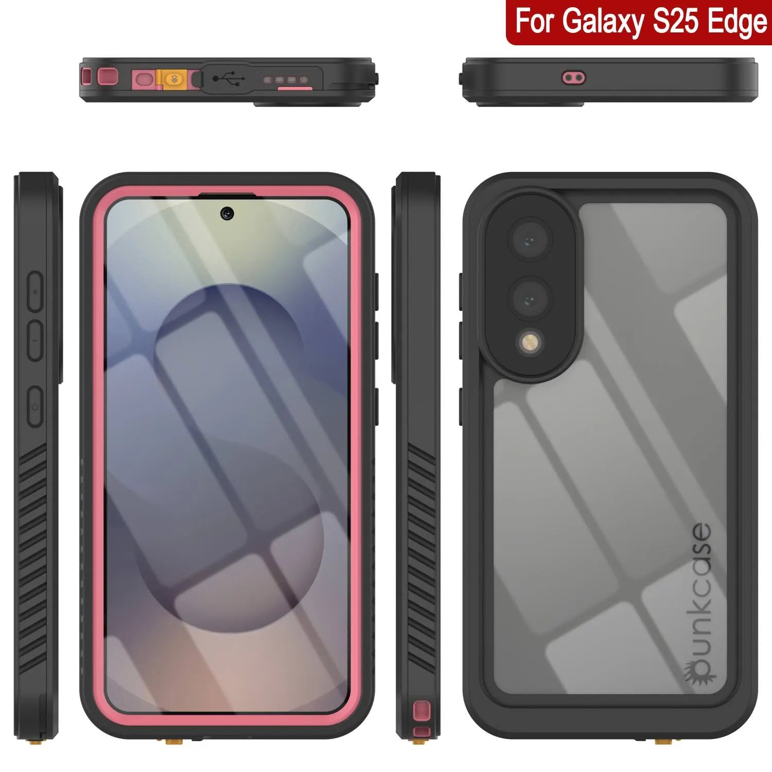 Galaxy S25 Edge Water/ Shockproof [Extreme Series] With Screen Protector Case [Pink]