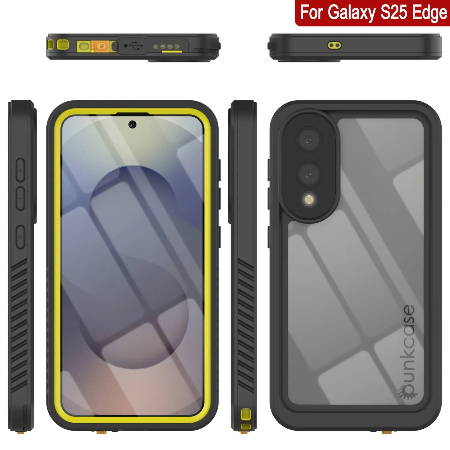 Galaxy S25 Edge Water/ Shockproof [Extreme Series] With Screen Protector Case [Yellow]