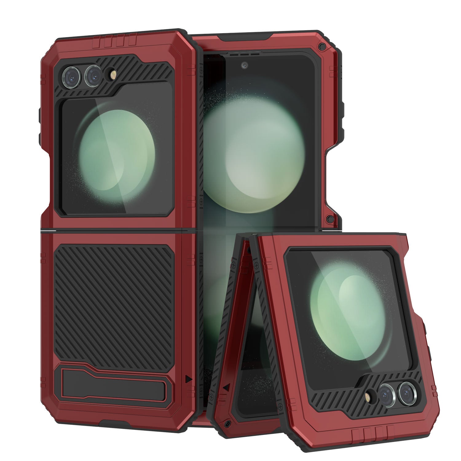 Galaxy Z Flip5 Metal Case, Heavy Duty Military Grade Armor Cover