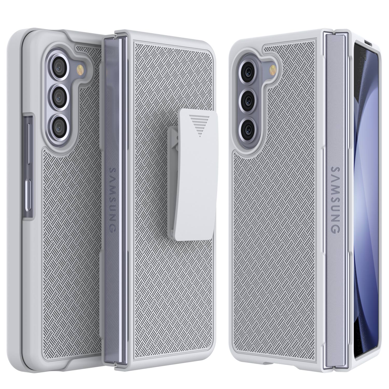 Fh5 Case Galaxy Z Fold5 Case With Tempered Glass Screen Protector, Holster Belt ...
