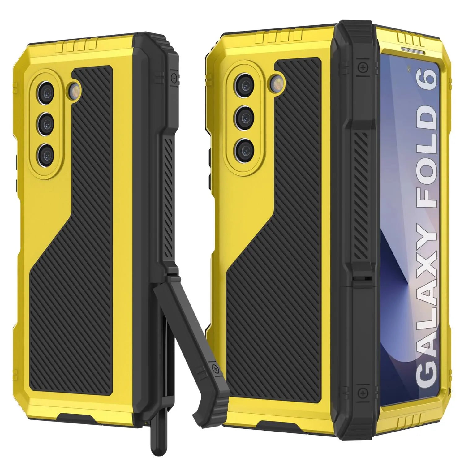 Galaxy Z Fold6 Metal Case, Heavy Duty Military Grade Armor