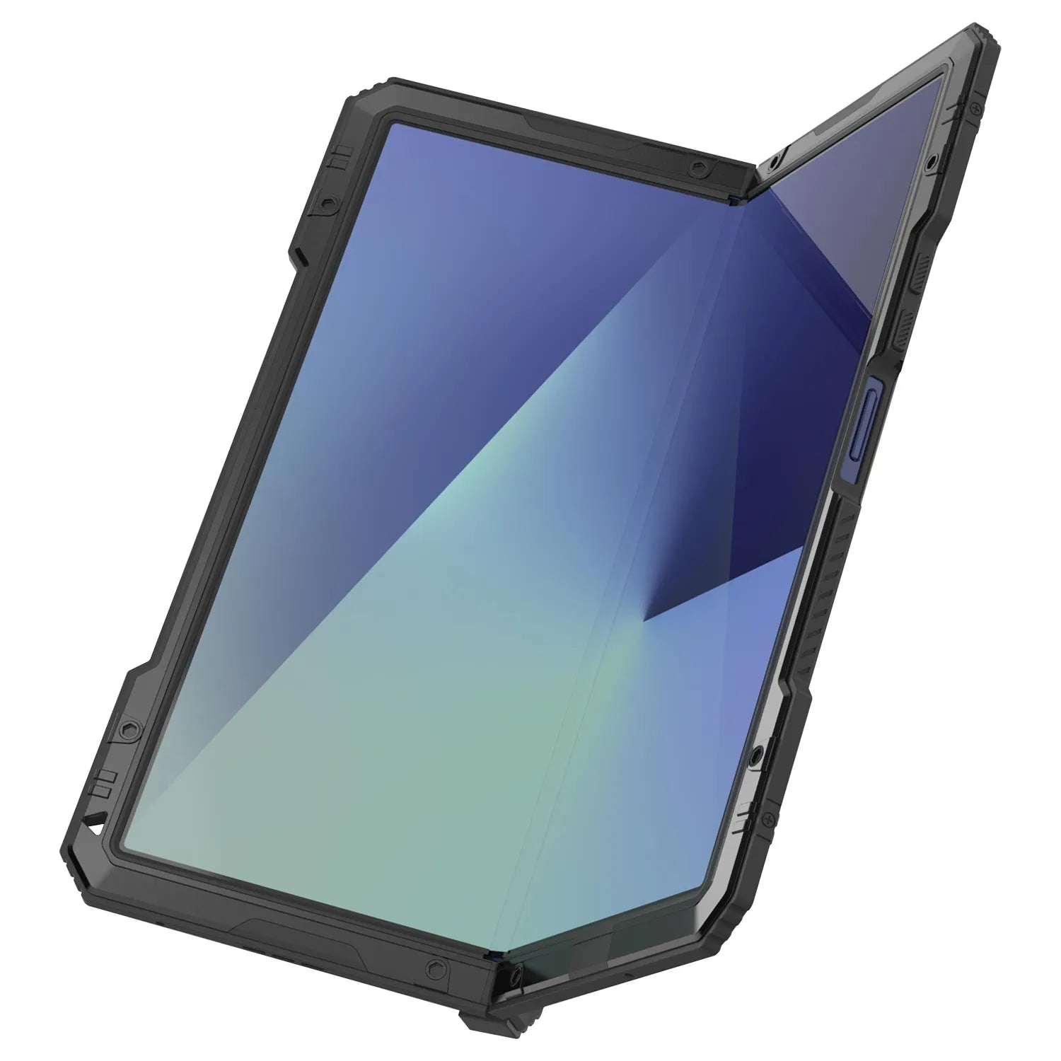 Galaxy Z Fold7 Metal Case, Heavy Duty Military Grade Armor Cover Full Body Hard [Black]