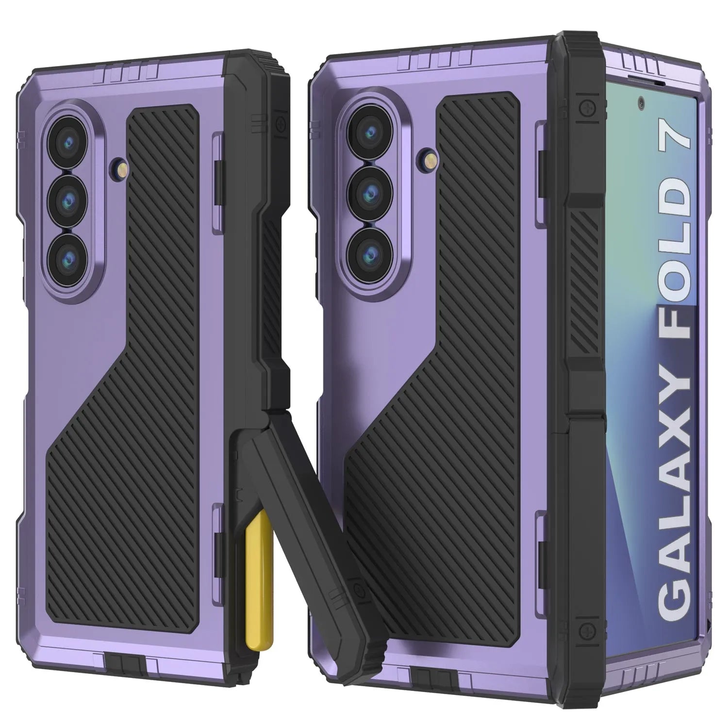 Galaxy Z Fold7 Metal Case, Heavy Duty Military Grade Armor Cover