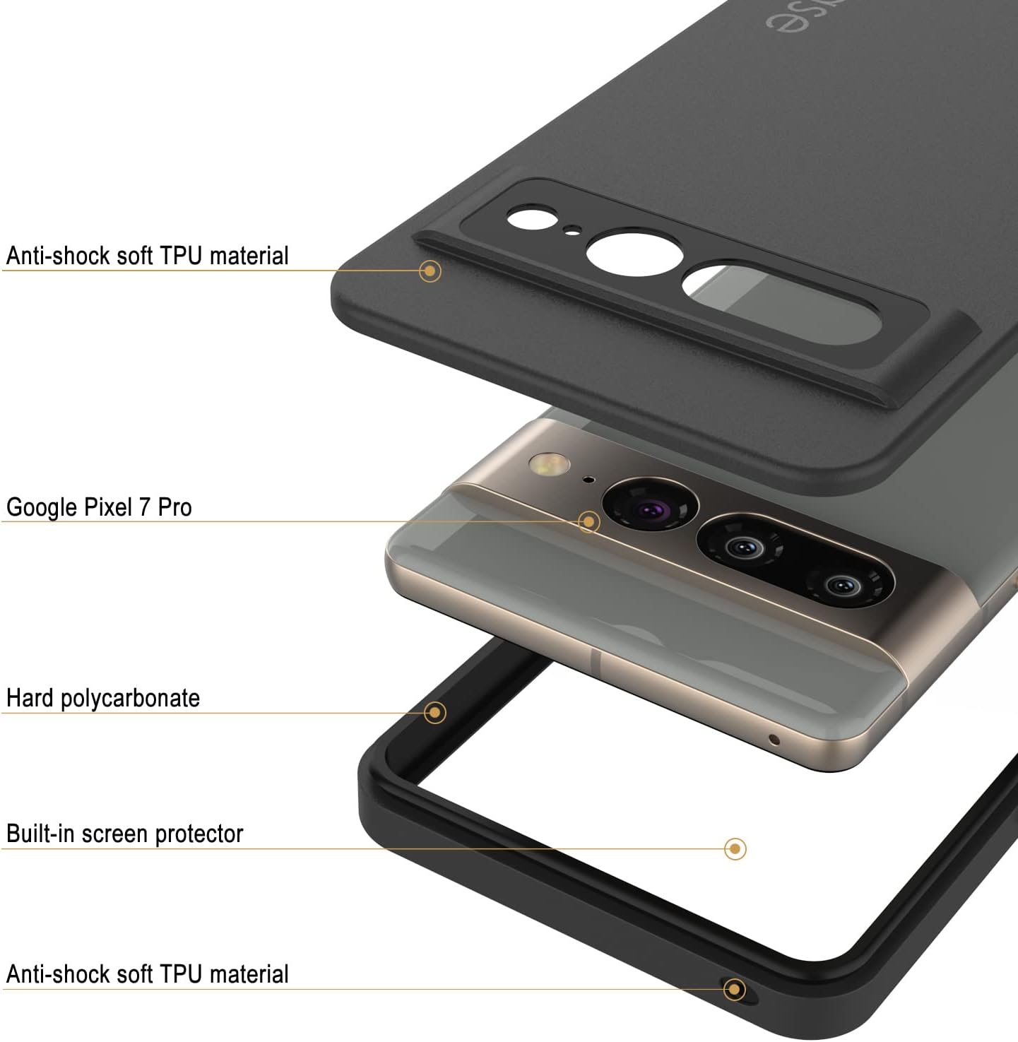 Google Pixel 7 Pro Waterproof IP68 Case, Punkcase [White] [StudStar Series] [Slim Fit] [Dirtproof]