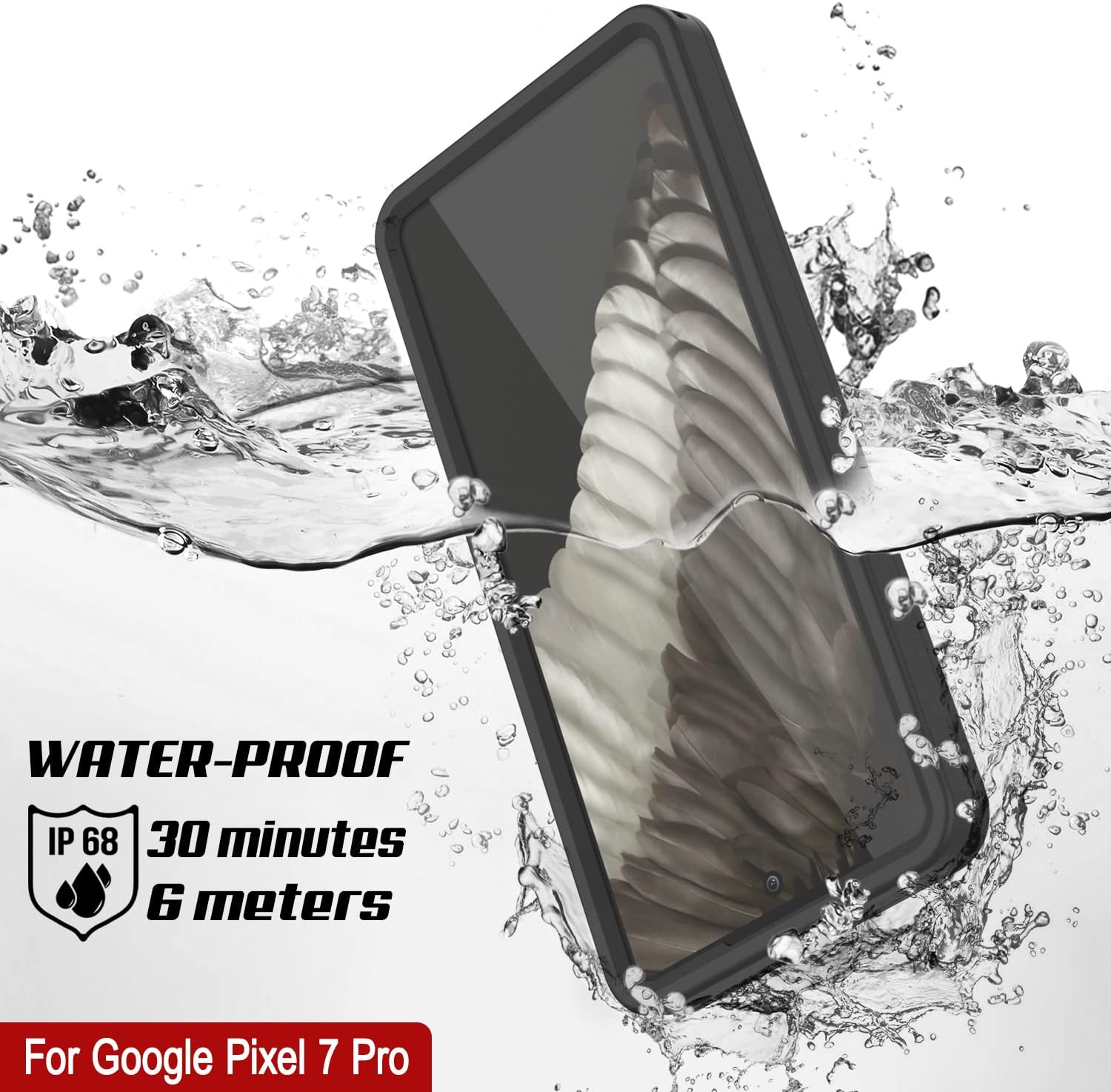 Google Pixel 7 Pro Waterproof IP68 Case, Punkcase [White] [StudStar Series] [Slim Fit] [Dirtproof]
