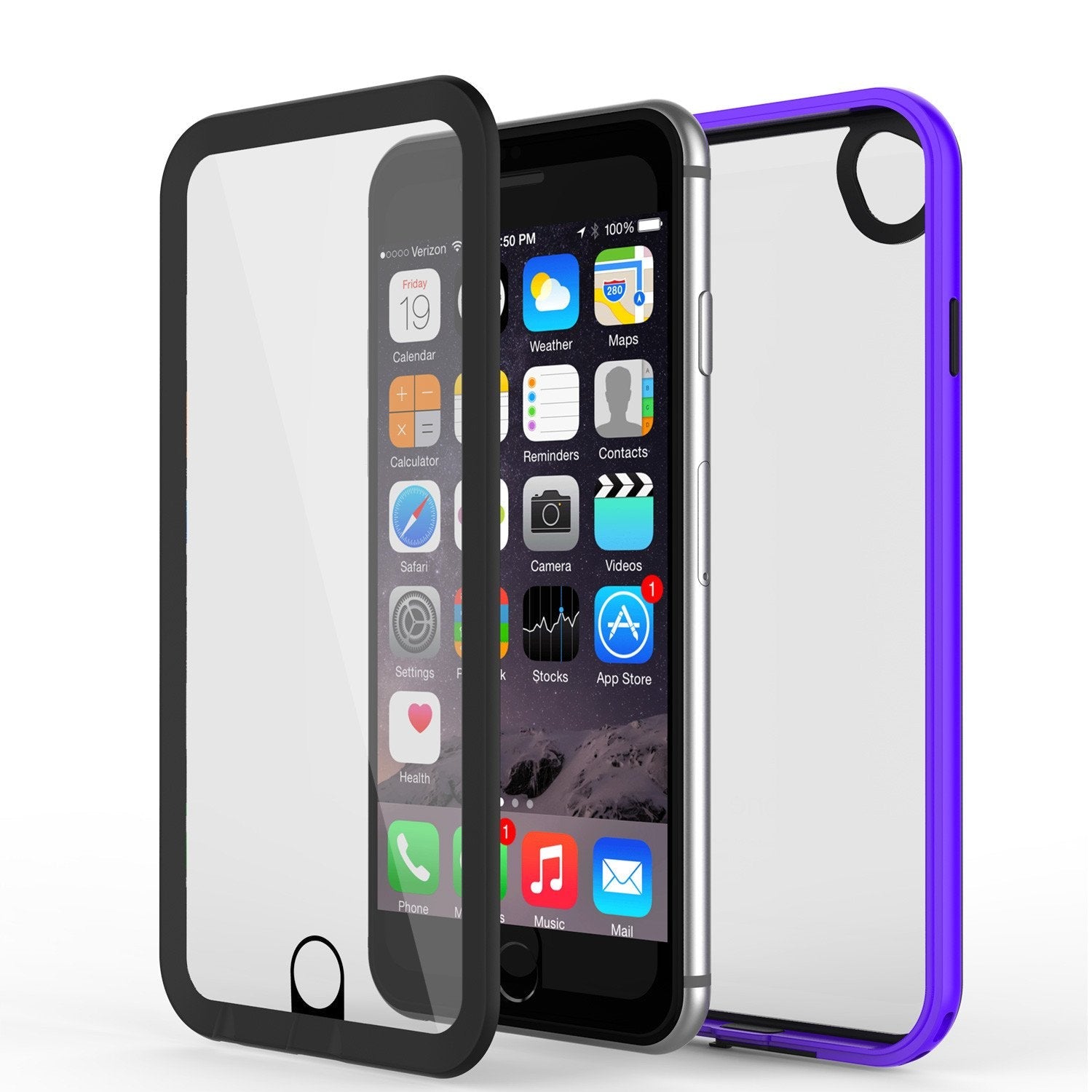 Apple iPhone 8 Waterproof Case, PUNKcase CRYSTAL 2.0 Purple W/ Attached Screen Protector  | Warranty