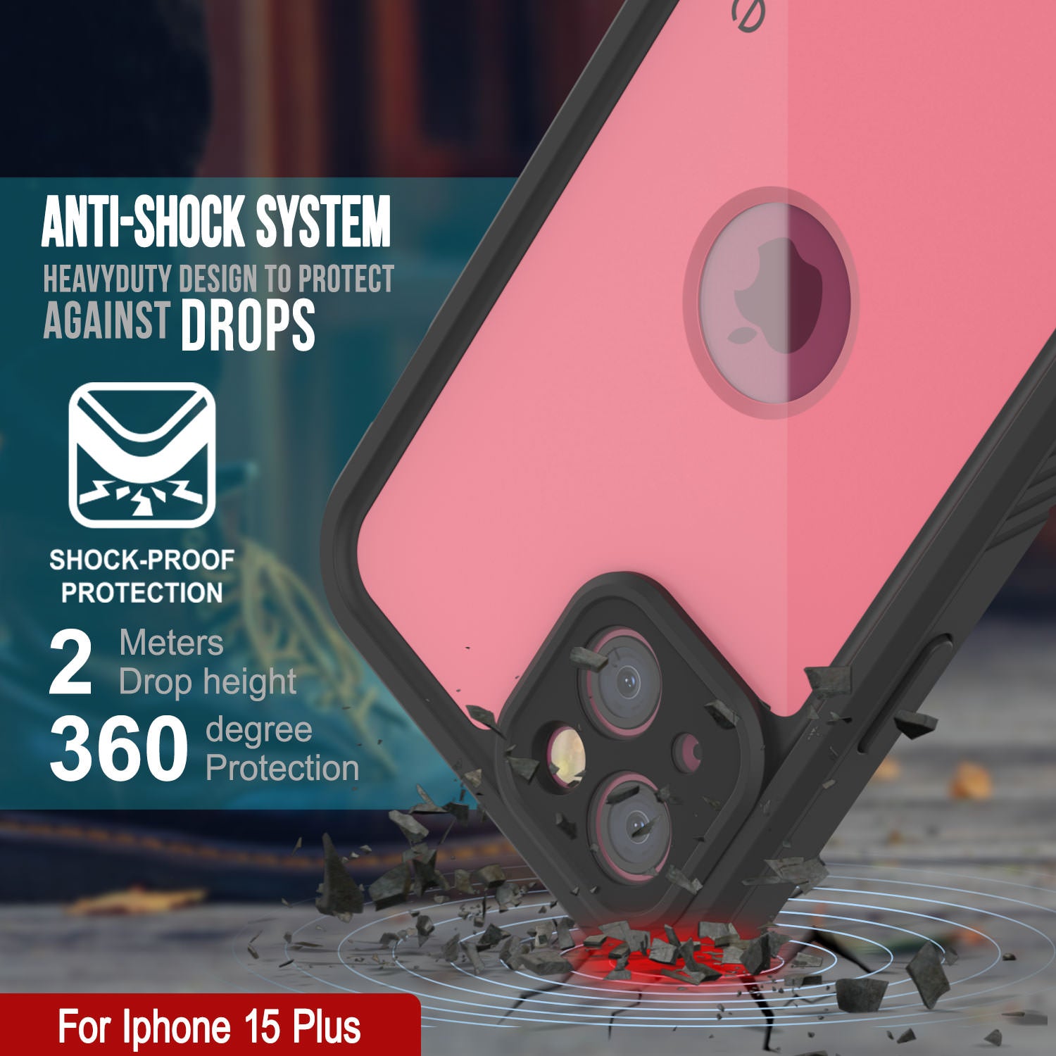 PunkCase Custodia Impermeabile IP68 Per IPhone 14 Plus – Serie StudStar – Anticaduta E Antipolvere
