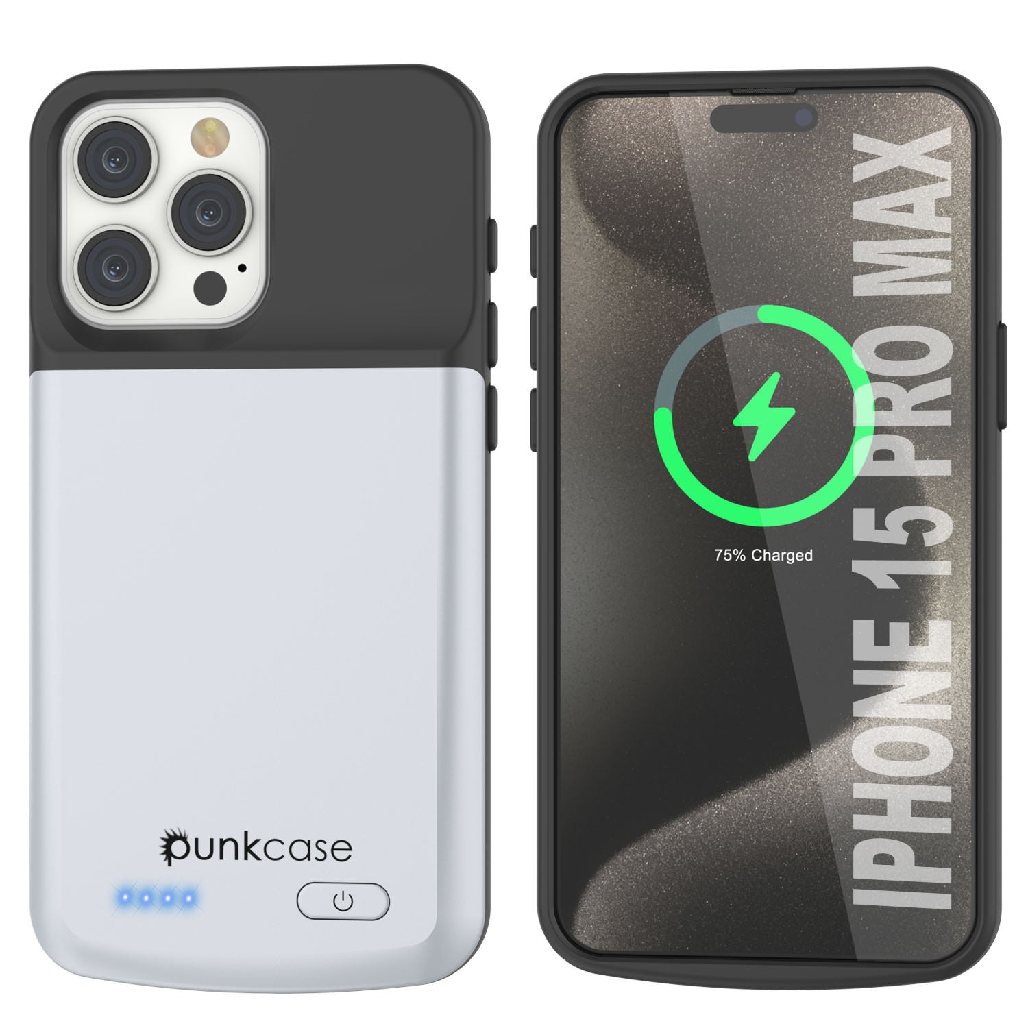 iPhone 15 Pro Max Battery Case, PunkJuice 5000mAH Fast Charging