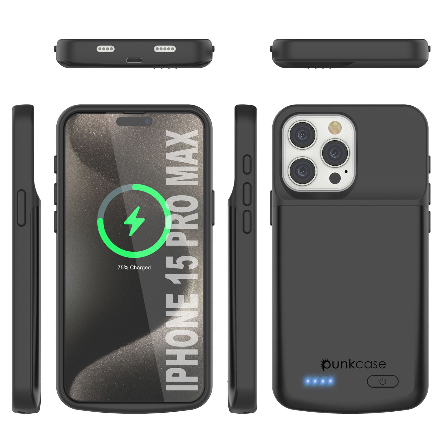 iPhone 15 Pro Max Battery Case, PunkJuice 5000mAH Fast