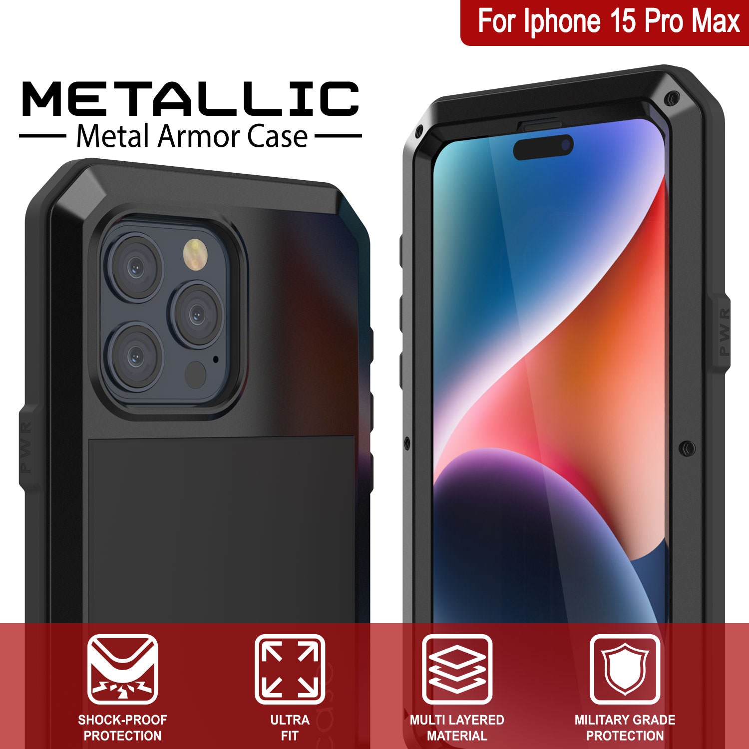 Compatible with iPhone 15 Pro Max Metal Case, Heavy Duty Rugged Military  Grade Aluminum Metal Bumper Shockproof Anti-Scratch Drop Protection Phone  Case for Apple iPhone 15 Pro Max, Blue 