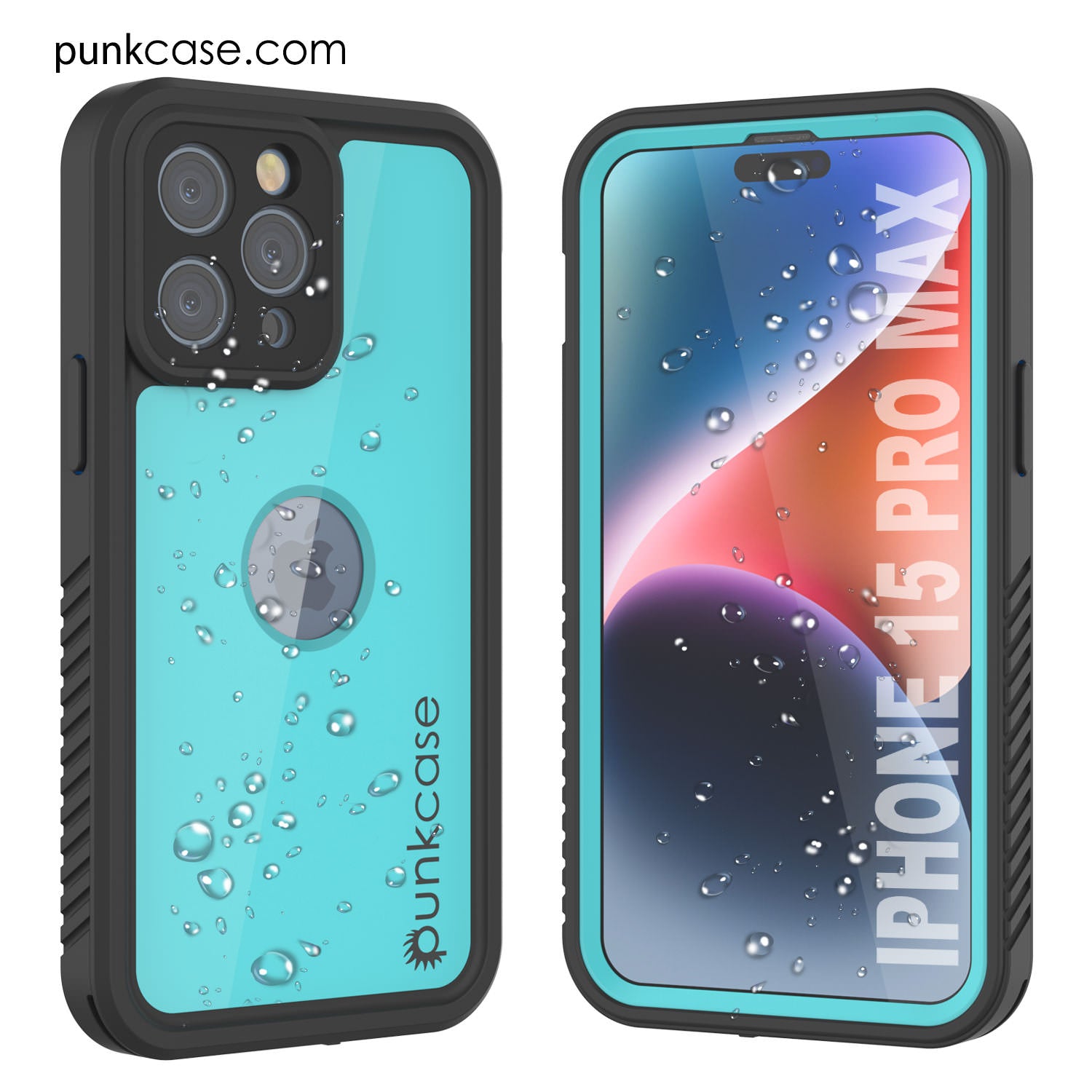 iPhone 15 Pro Max Waterproof IP68 Case, Punkcase [Teal