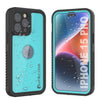 iPhone 15 Pro Waterproof IP68 Case, Punkcase [Teal] [StudStar Series] [Slim Fit]